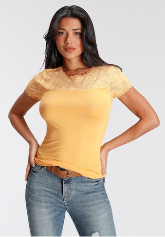 Melrose T-Shirt, mit Spitzenpasse - NEUE KOLLEKTION kaufen