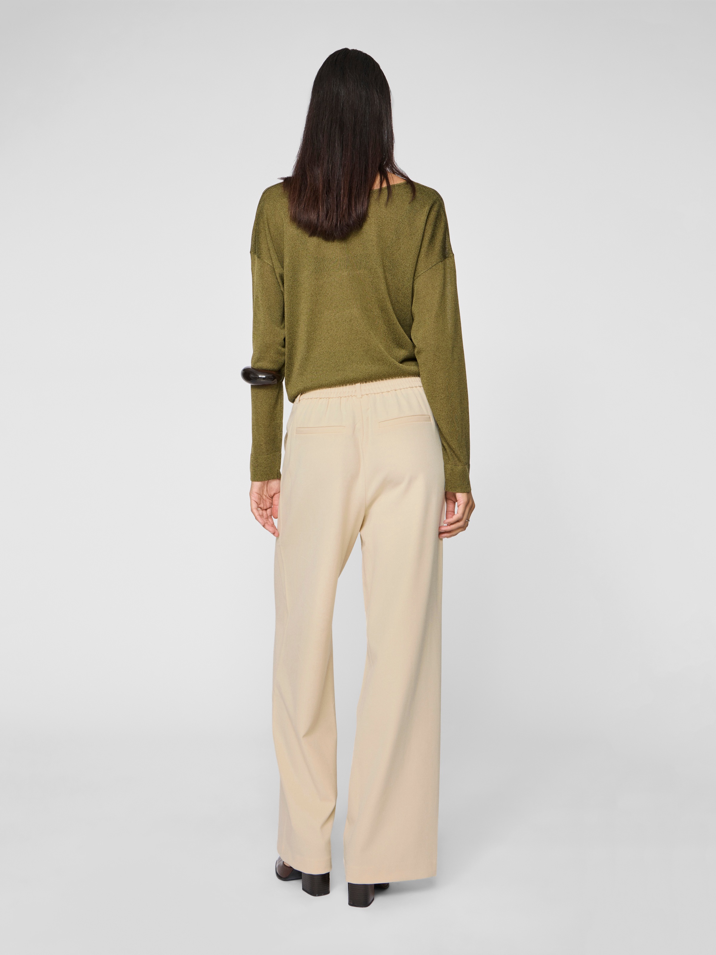 Vila Anzughose »VIVARONE HW WIDE PANT - NOOS«  Materialmix, slim fit