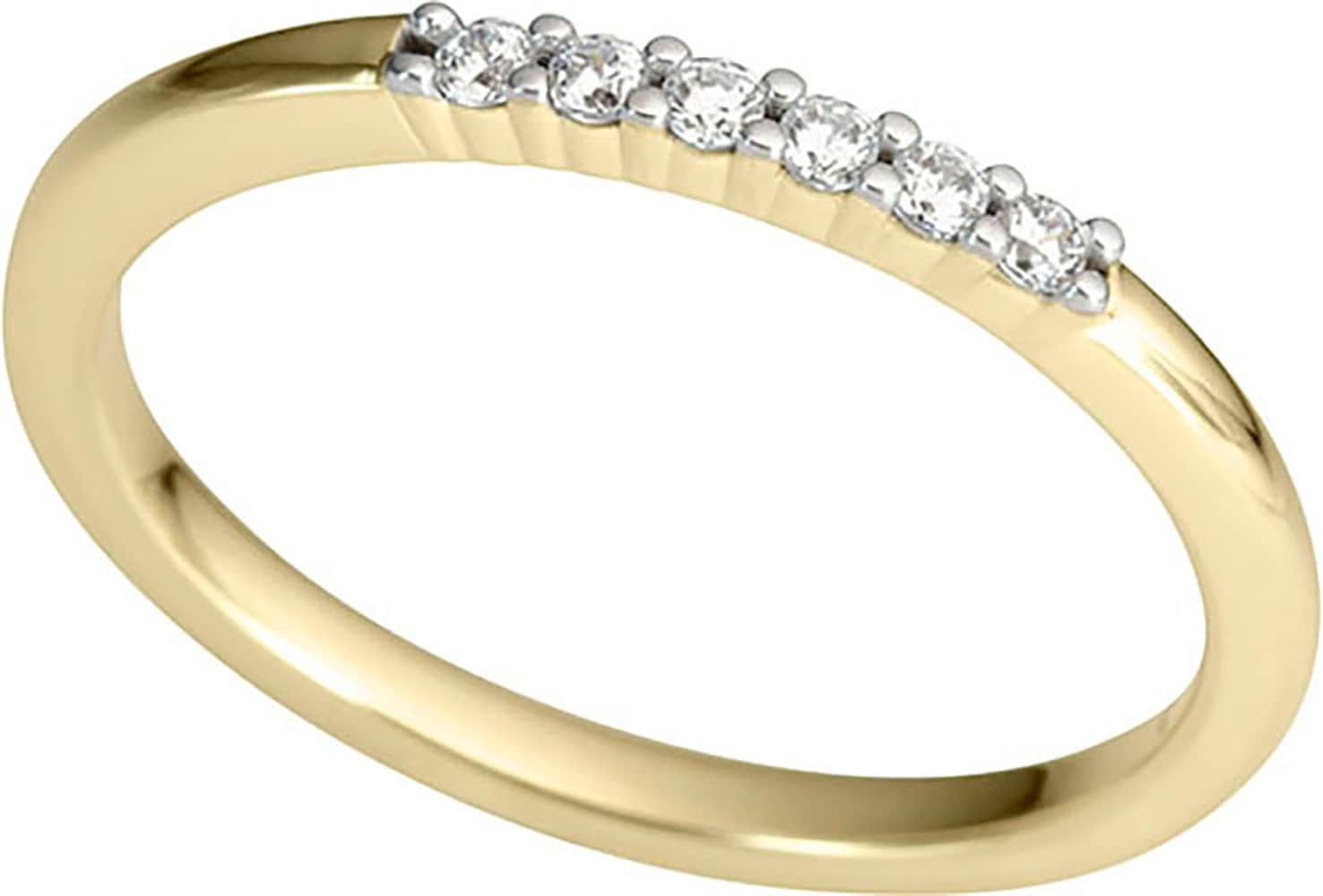 Diamantring »Schmuck Geschenk Gold 333 Damenring Goldring Vorsteckring«, mit Diamanten