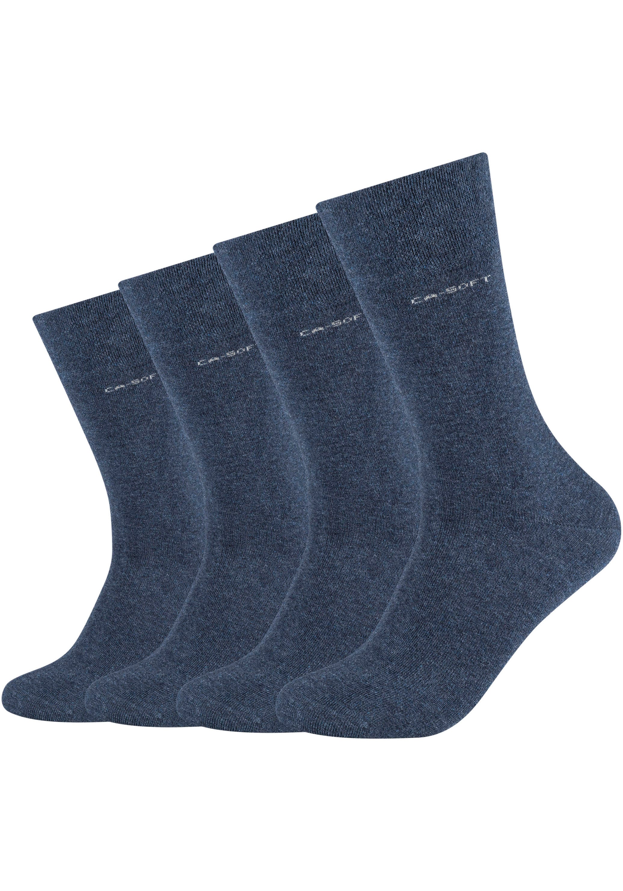Camano Socken, (Packung, 4 Paar), Fersen- Mit Zehenbereich verstärktem ♕ und bei