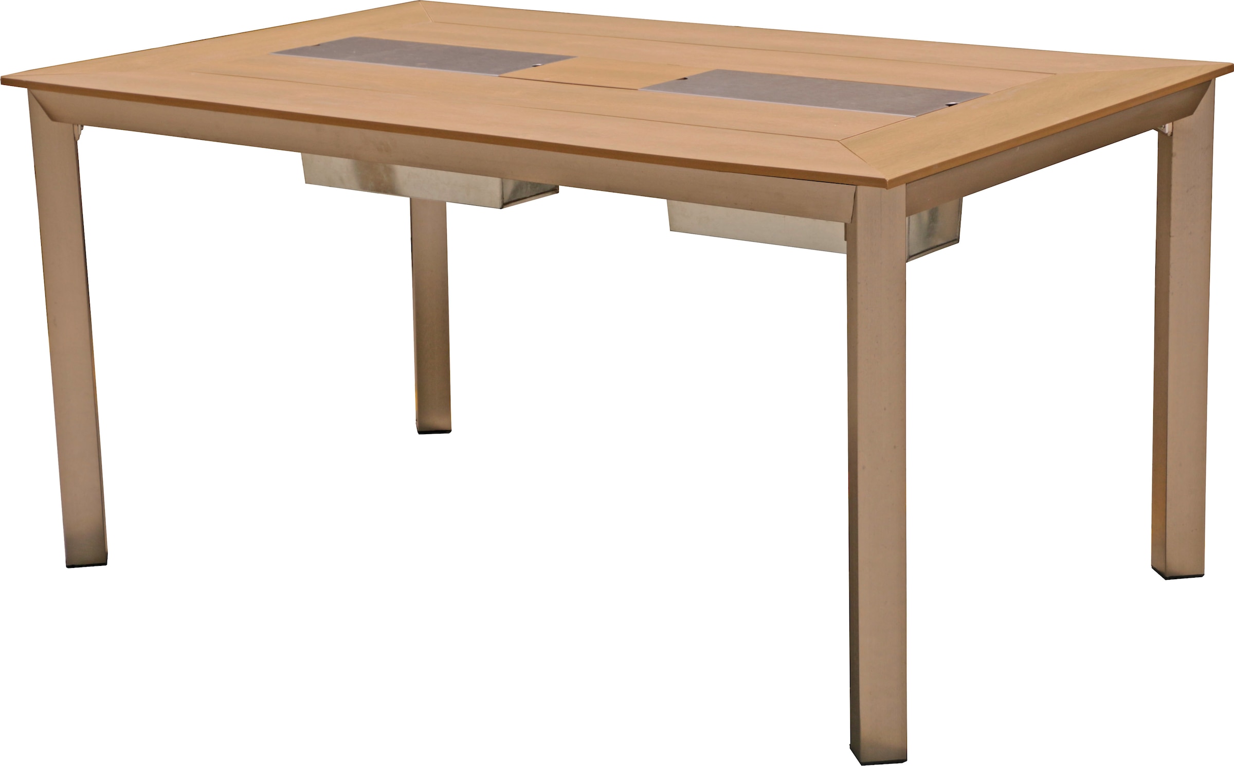 Garden Pleasure Garten-Essgruppe », Tischgruppe »FLORENCE«« Set, 5 Stk. tlg. 4 Stühle (stapelbar), Tisch LxB: 90x75 cm, mit 2 Eisbehälter im Tisch