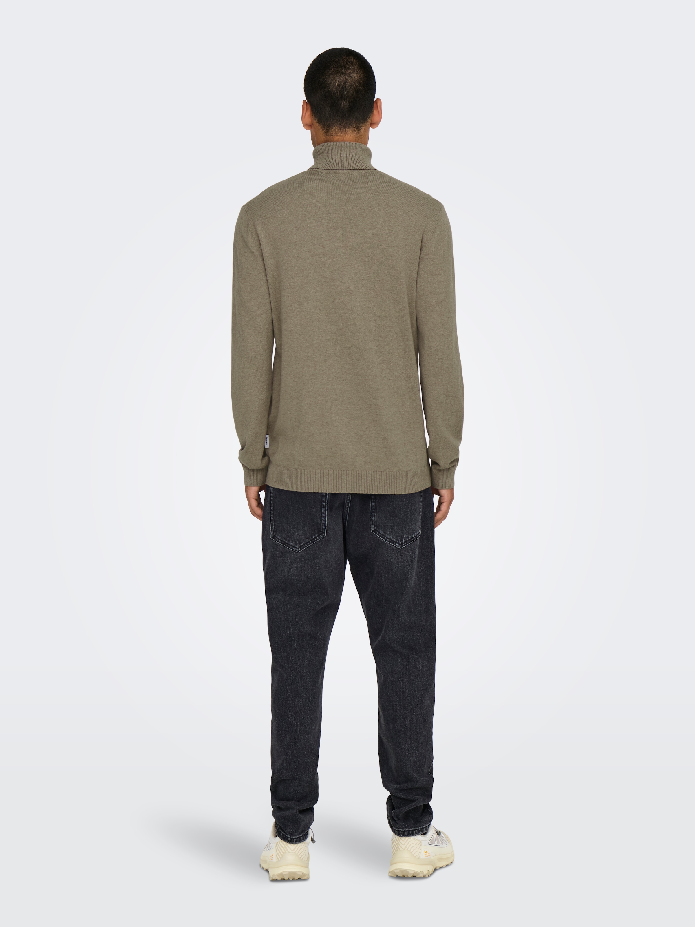 ONLY & SONS Stehkragenpullover »ONSLOUI REG 12 MEL ROLL KNIT NOOS«