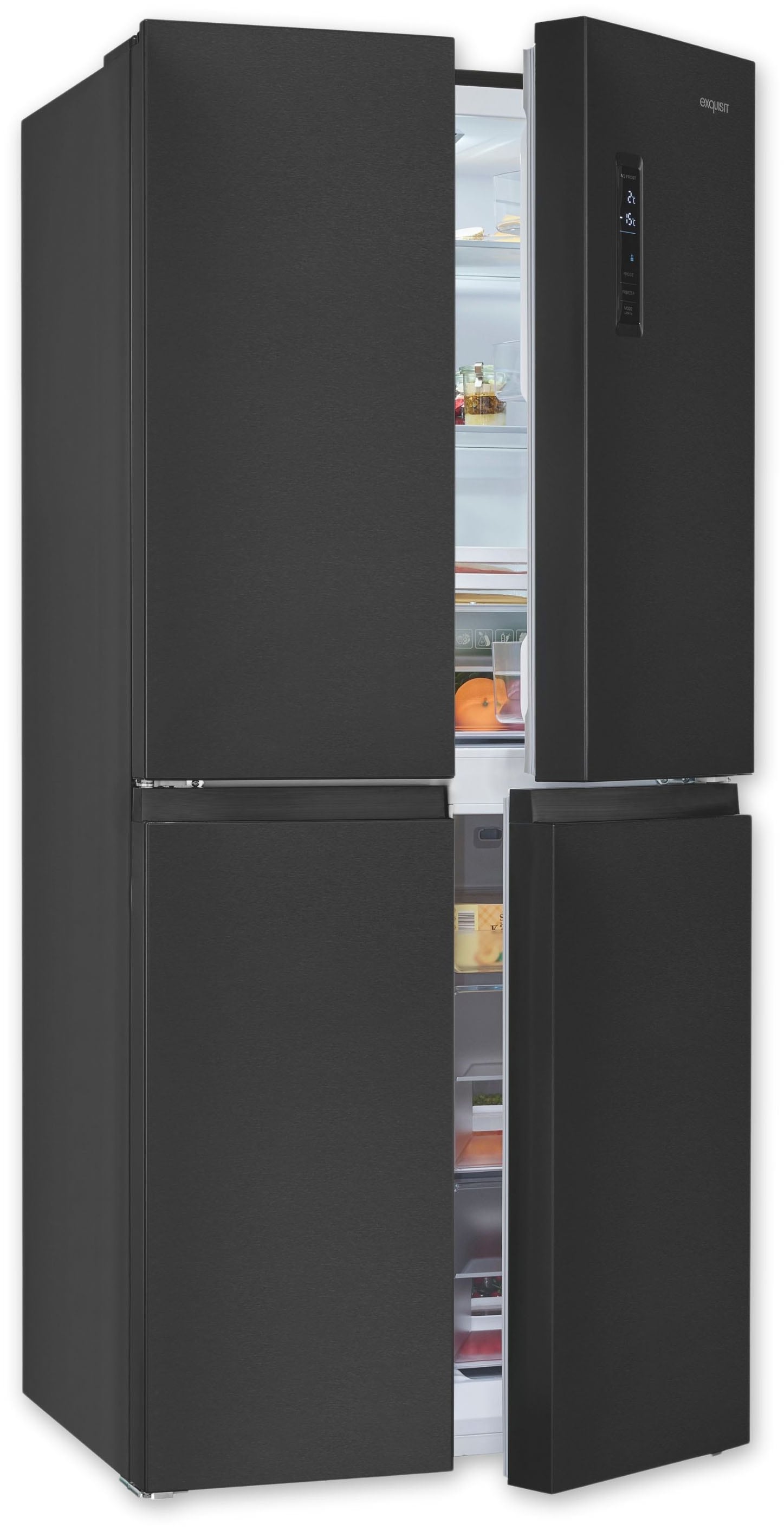 exquisit Multi Door »MD425-150-040C inoxlook-az« 180 cm hoch 79 cm breit