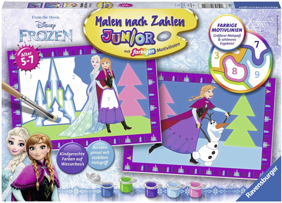 Ravensburger Malen nach Zahlen »Junior, Disney Frozen, Die Eiskönigin«, Made in Europe, FSC® - schützt Wald - weltweit