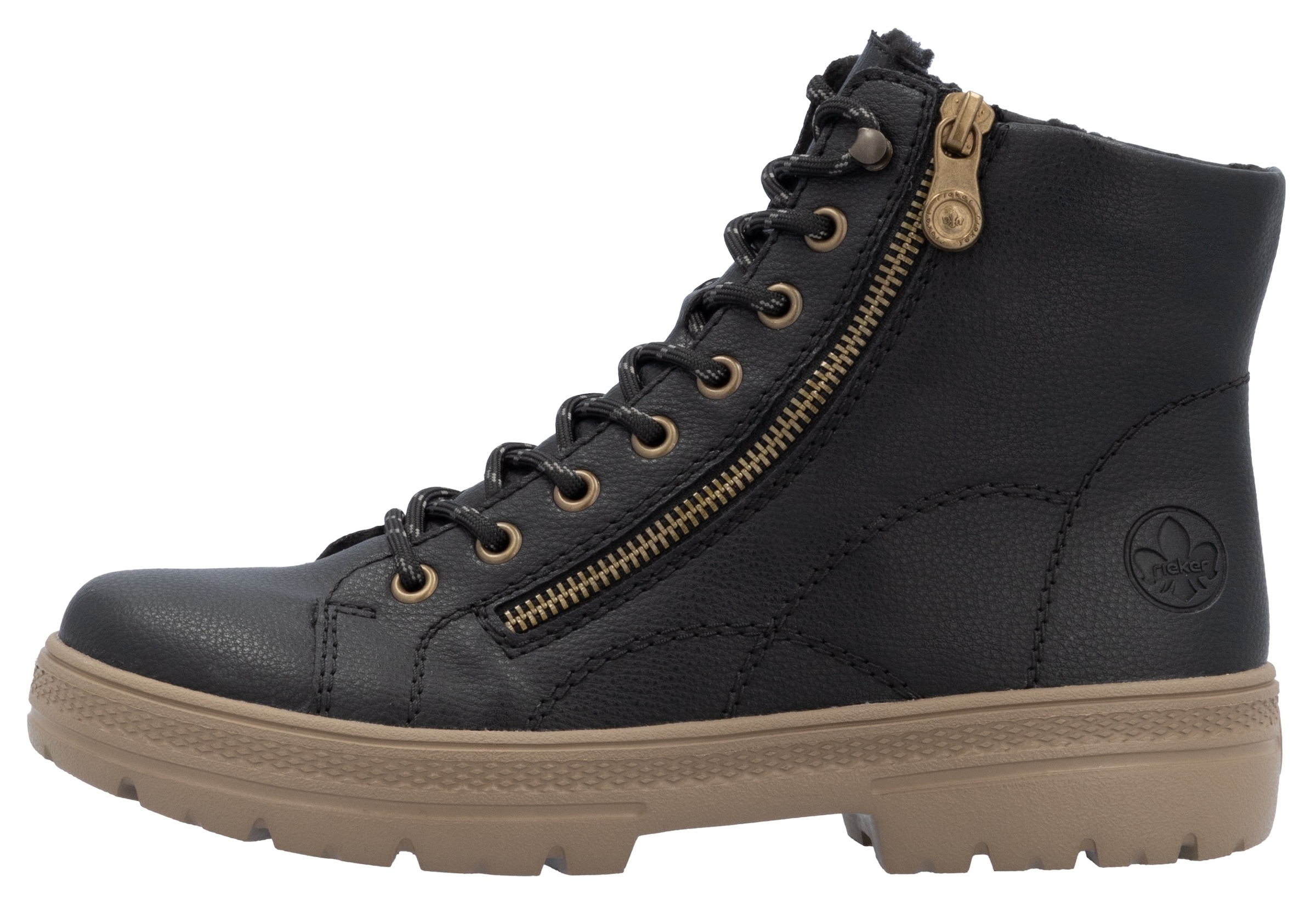 Rieker Winterboots, Schnürboots, Stiefelette, mit Reißverschluss außen