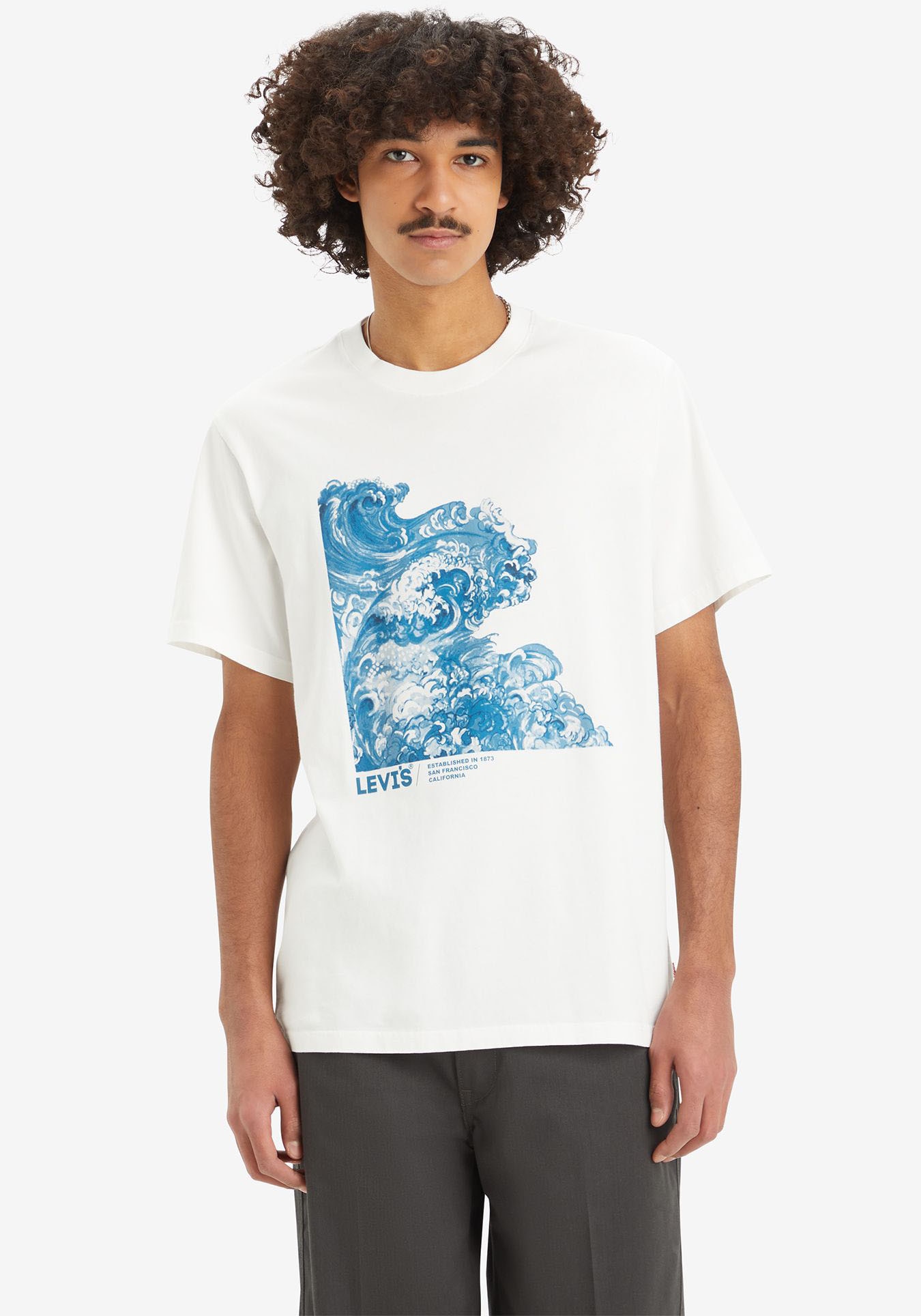 T-Shirt »RELAXED FIT TEE«, mit Wave Frontprint