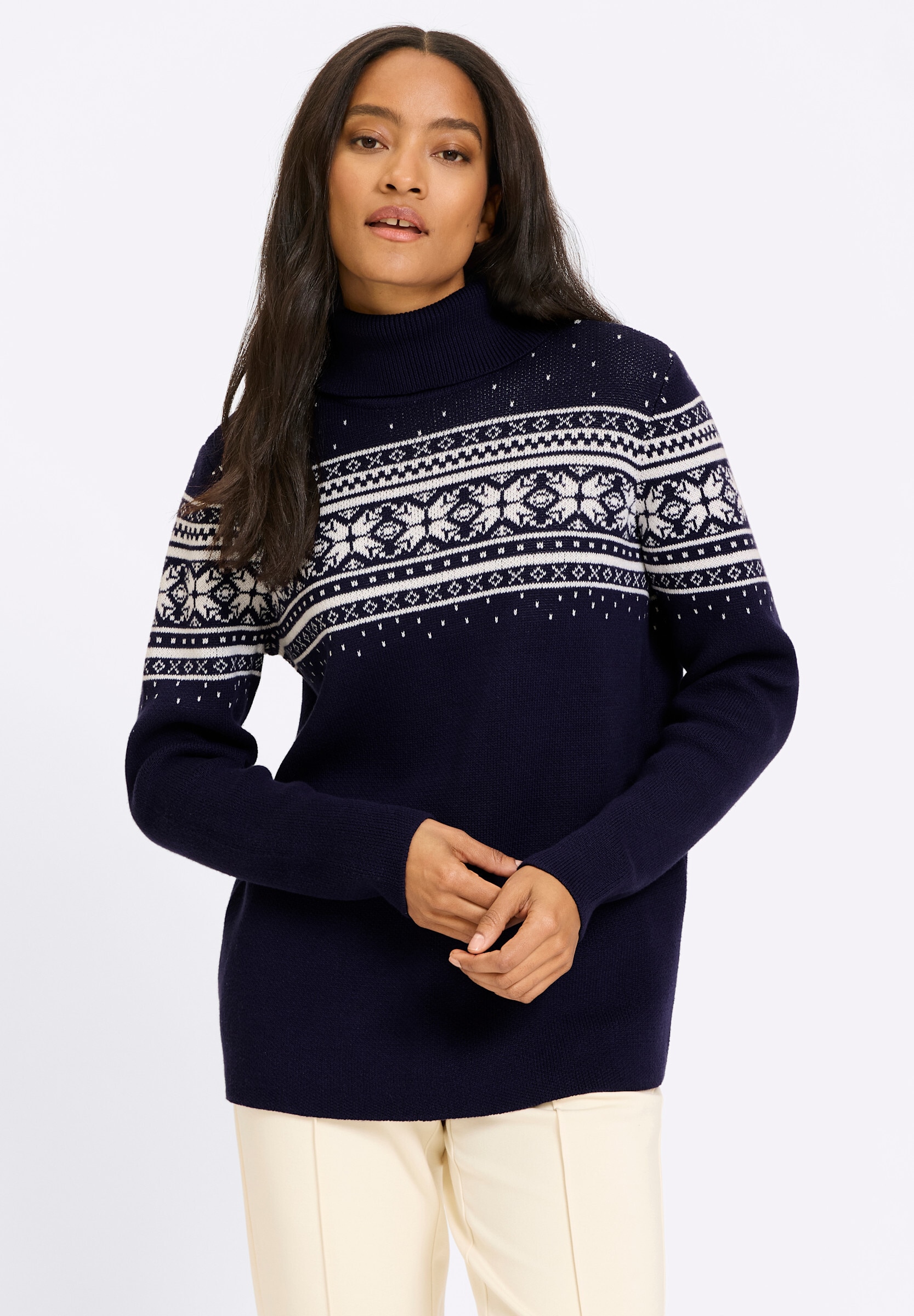 heine Strickpullover »Pullover Jacquard-Pullover mit Norweger-Muster«