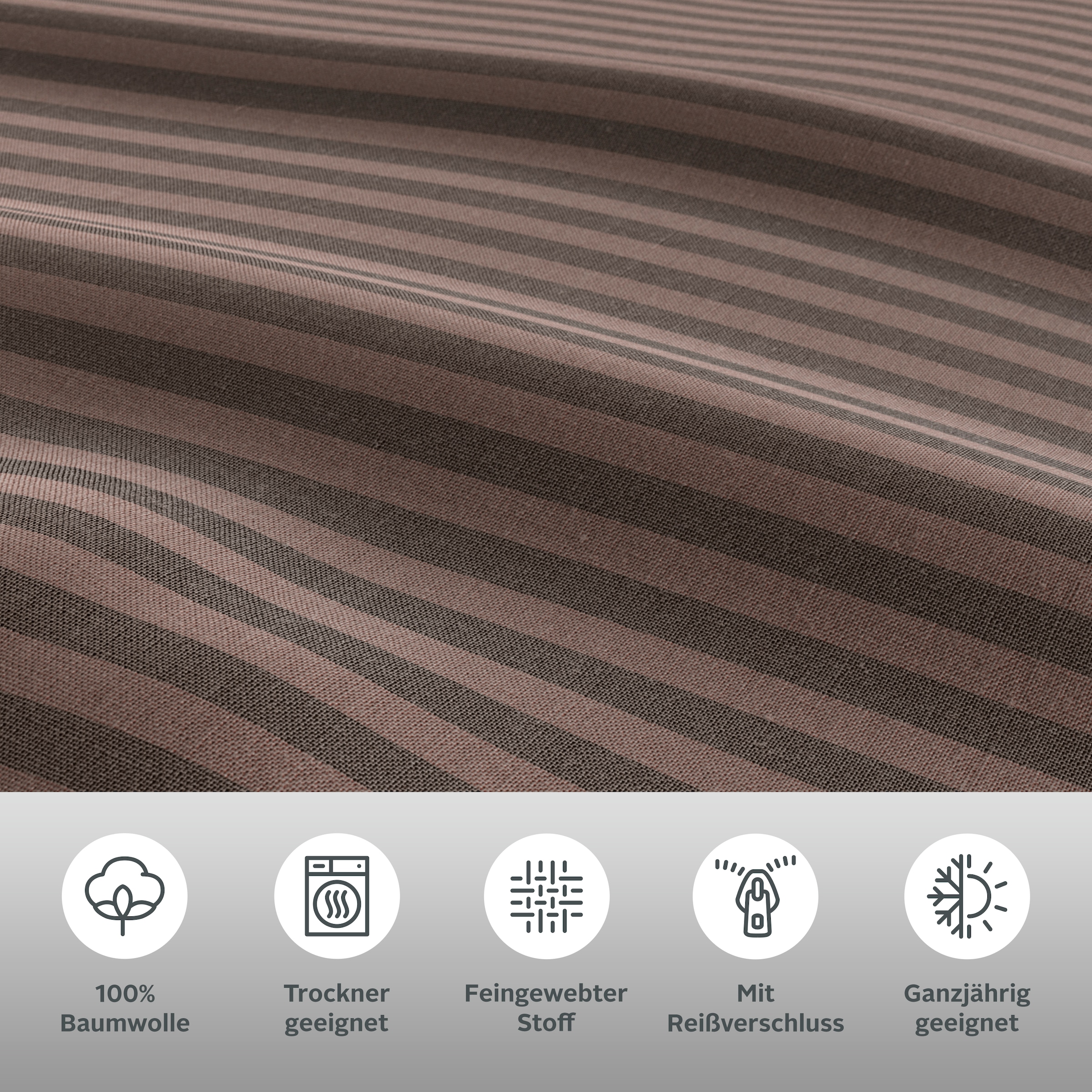 Bruno Banani Bettwäsche »Jassen« 2 tlg. moderne Bettwäsche aus Baumwolle, Bettwäsche mit Streifen-Design