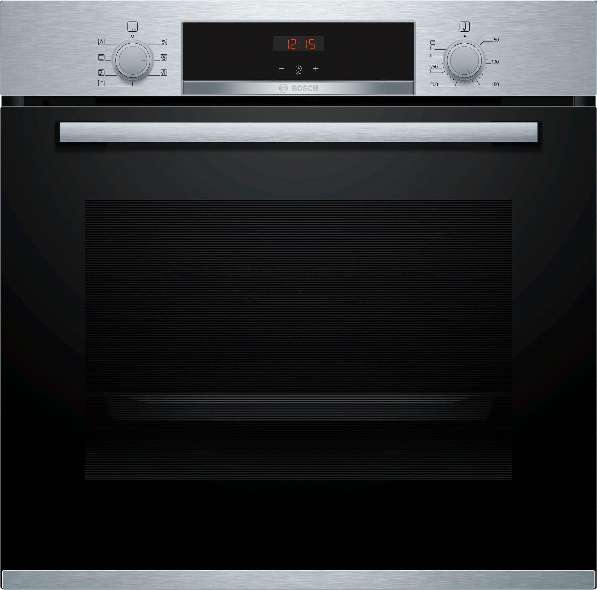 BOSCH Einbaubackofen »HBA533BS1«, 4, HBA533BS1, mit Teleskopauszug nachrüstbar, ecoClean Direct