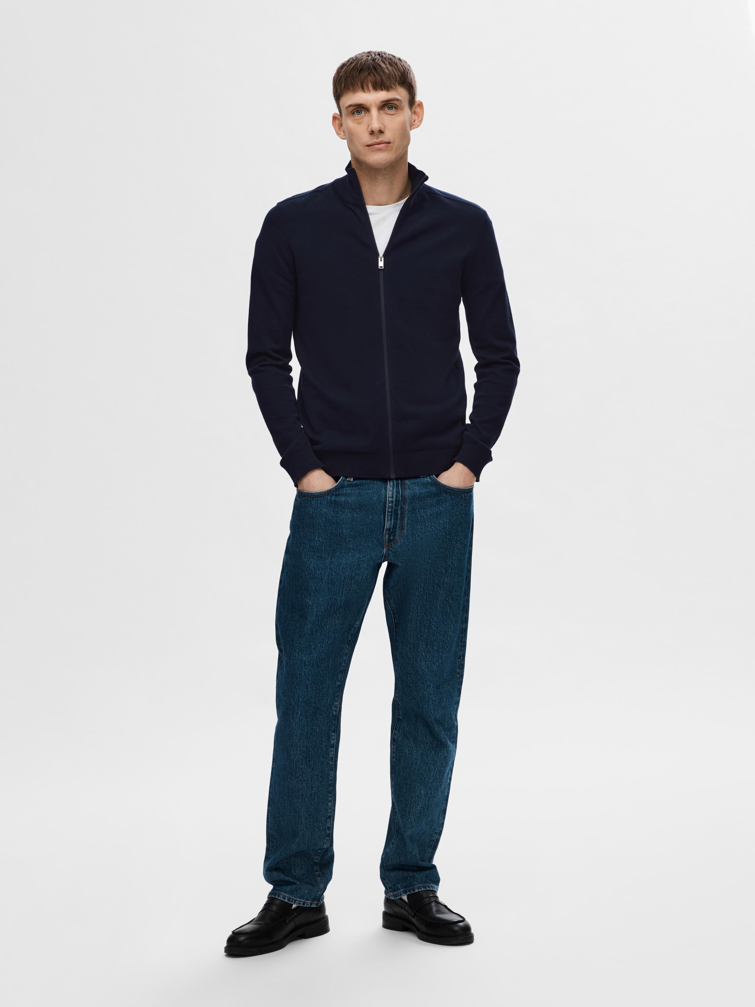 SELECTED Strickjacke »SLHBERG FULL ZIP CARDIGAN NOOS«
