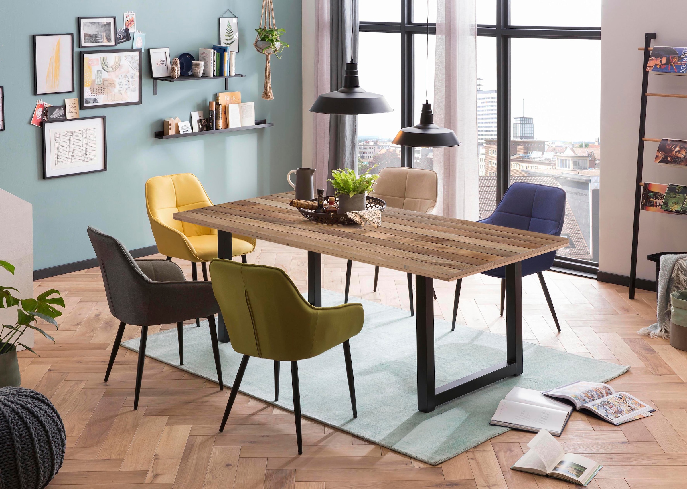 Möbilia Esstisch »Aletsch« gefertigt aus unbehandeltem Holz, recyceltes Gerüstholz