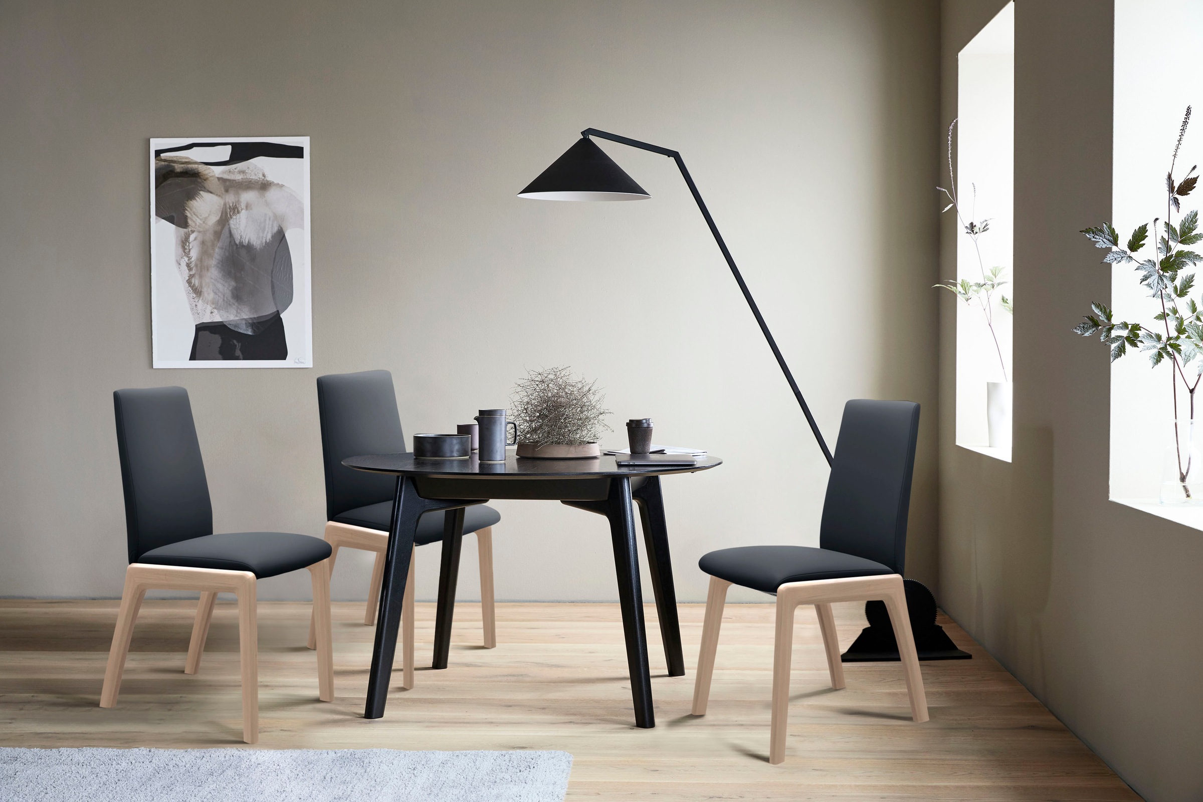Stressless® Polsterstuhl »Laurel«, Leder PALOMA, Low Back, Größe M, mit abgerundeten Beinen in Eiche natur