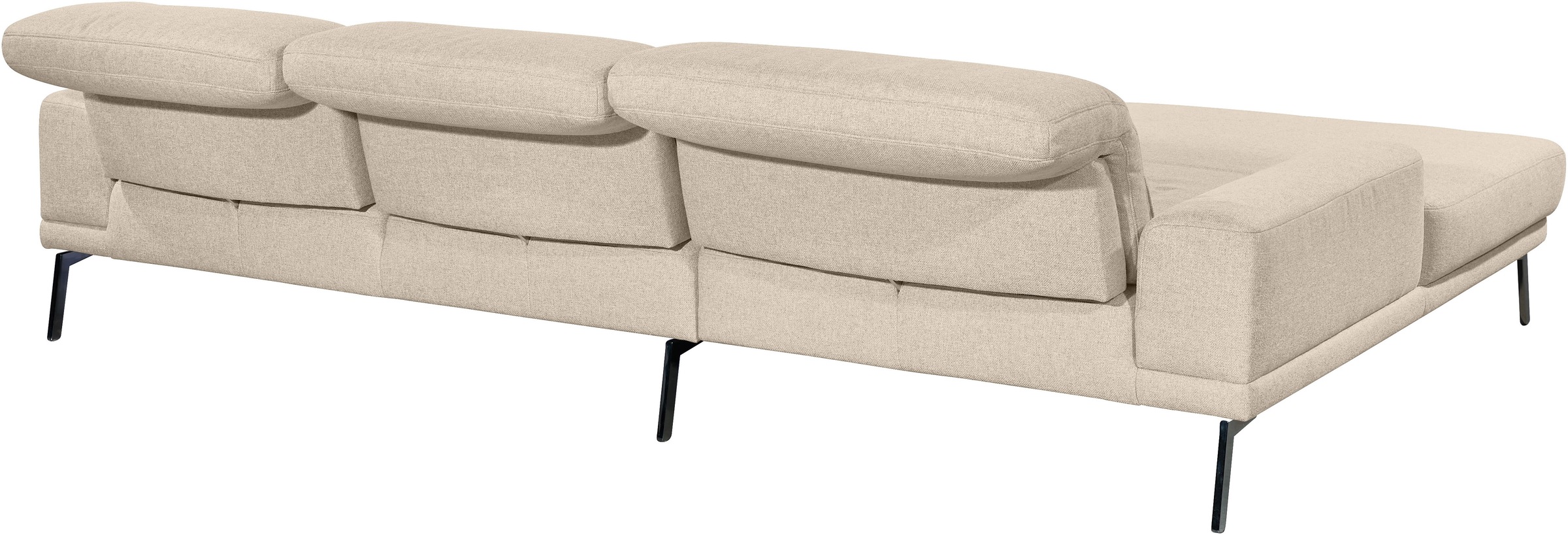 Musterring Ecksofa »MR 4580«, mit Kopf- und Sitztiefenverstellung, Metallfuß chrom, 288 x 193/220cm
