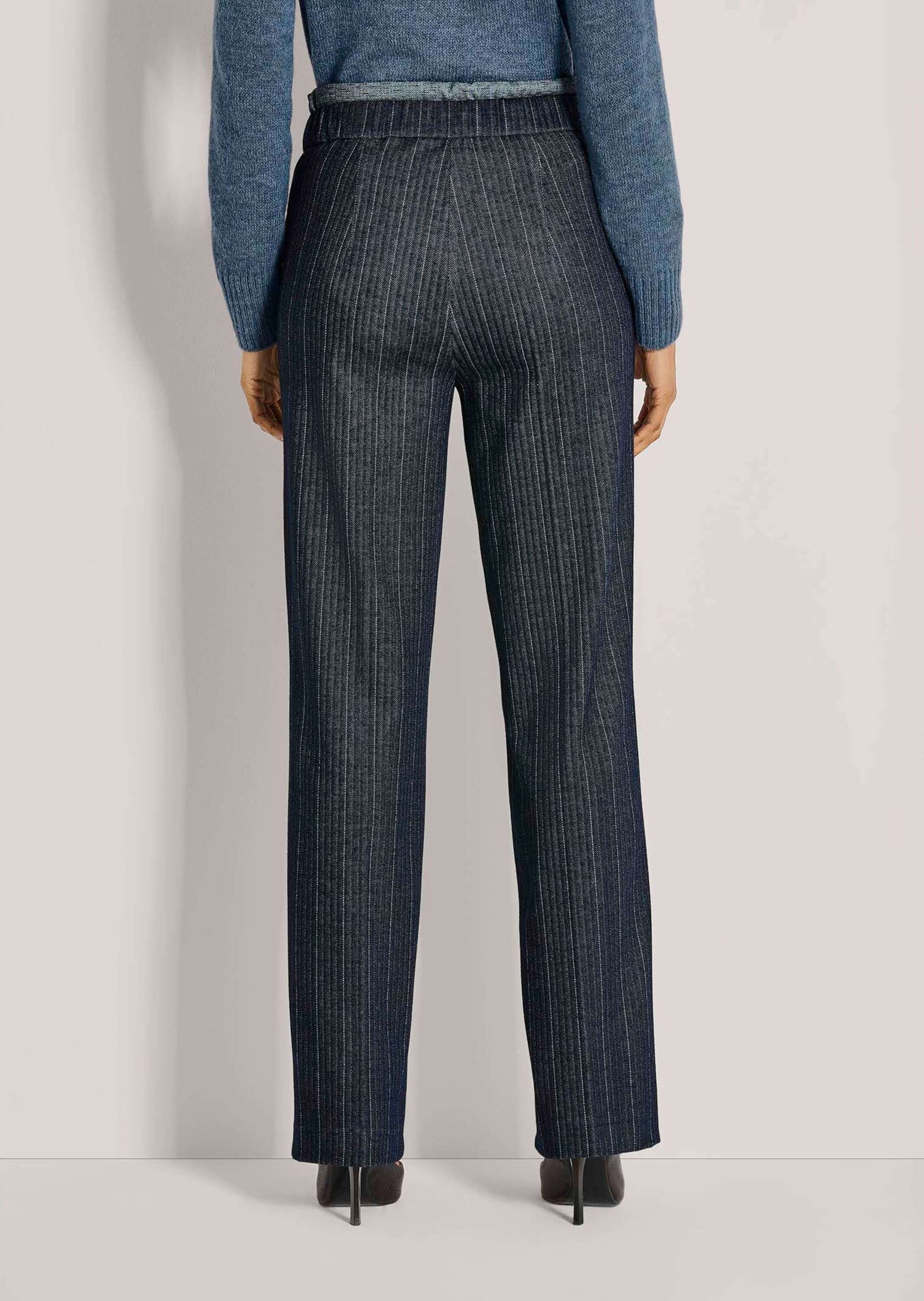 MADELEINE Jerseyhose »Hose Elegante Jersey-Hose mit Fischgrat-Muster«