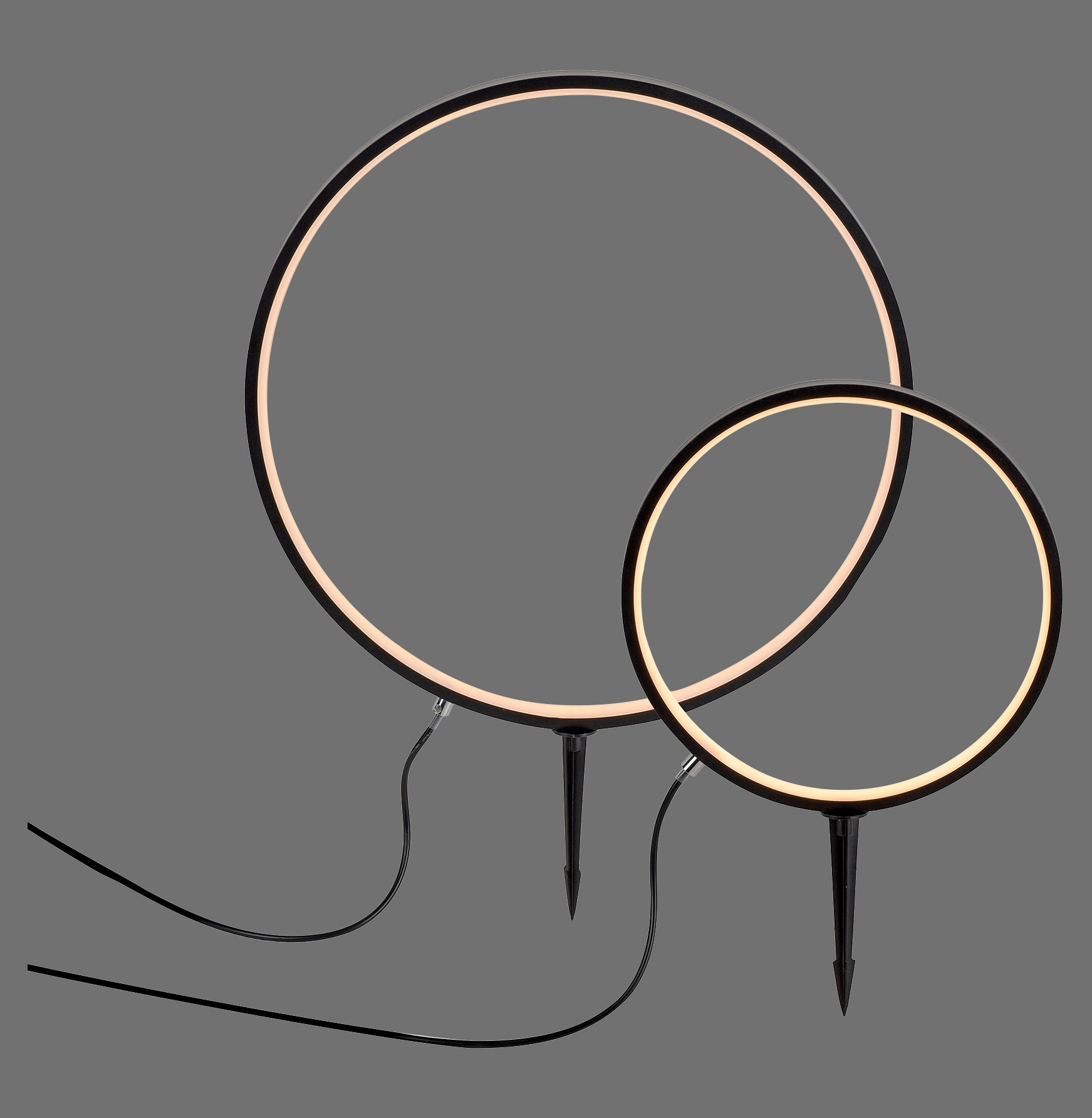 JUST LIGHT Gartenleuchte »ZIRKULU Set« LED-Board 2 Stk. Warmweiß LED l IP65