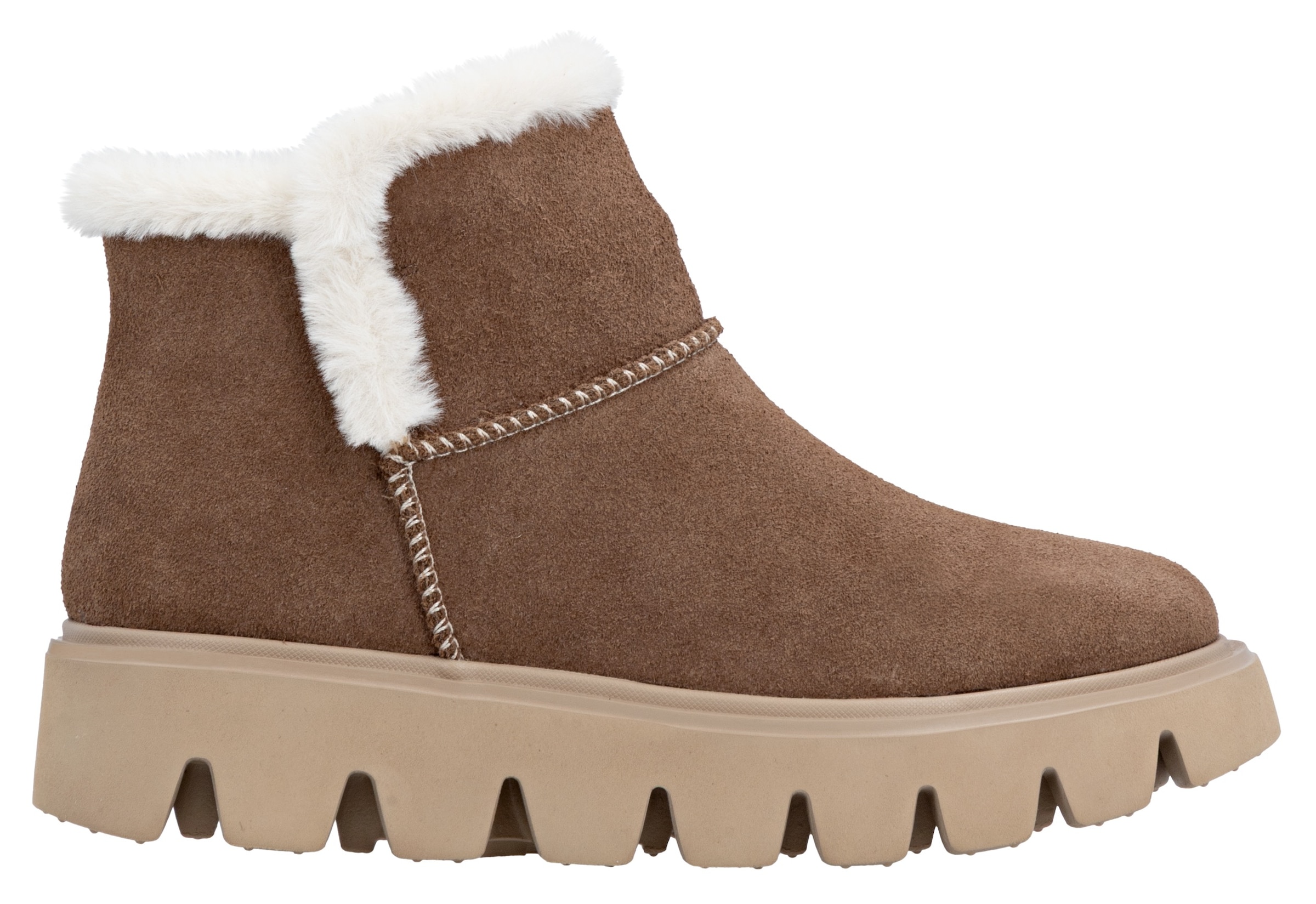 RIEKER Sport Winterboots, Plateaustiefel, Schlupfschuh mit Innenreißverschluss