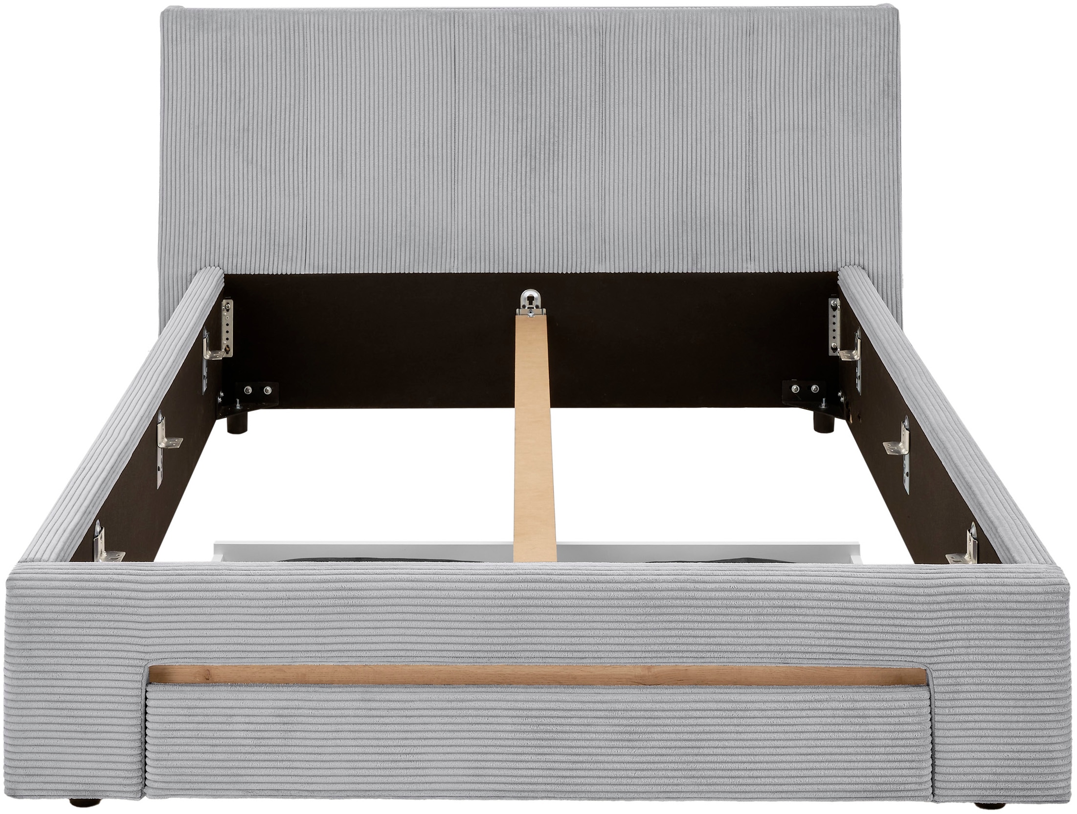 INOSIGN Polsterbett »CiTY/GiRON, Bettgestell mit Bettkasten, gepolstertes Stauraumbett« mit Hundebett oder Stauraumschublade, Bezug Cord-oder Leinenoptik