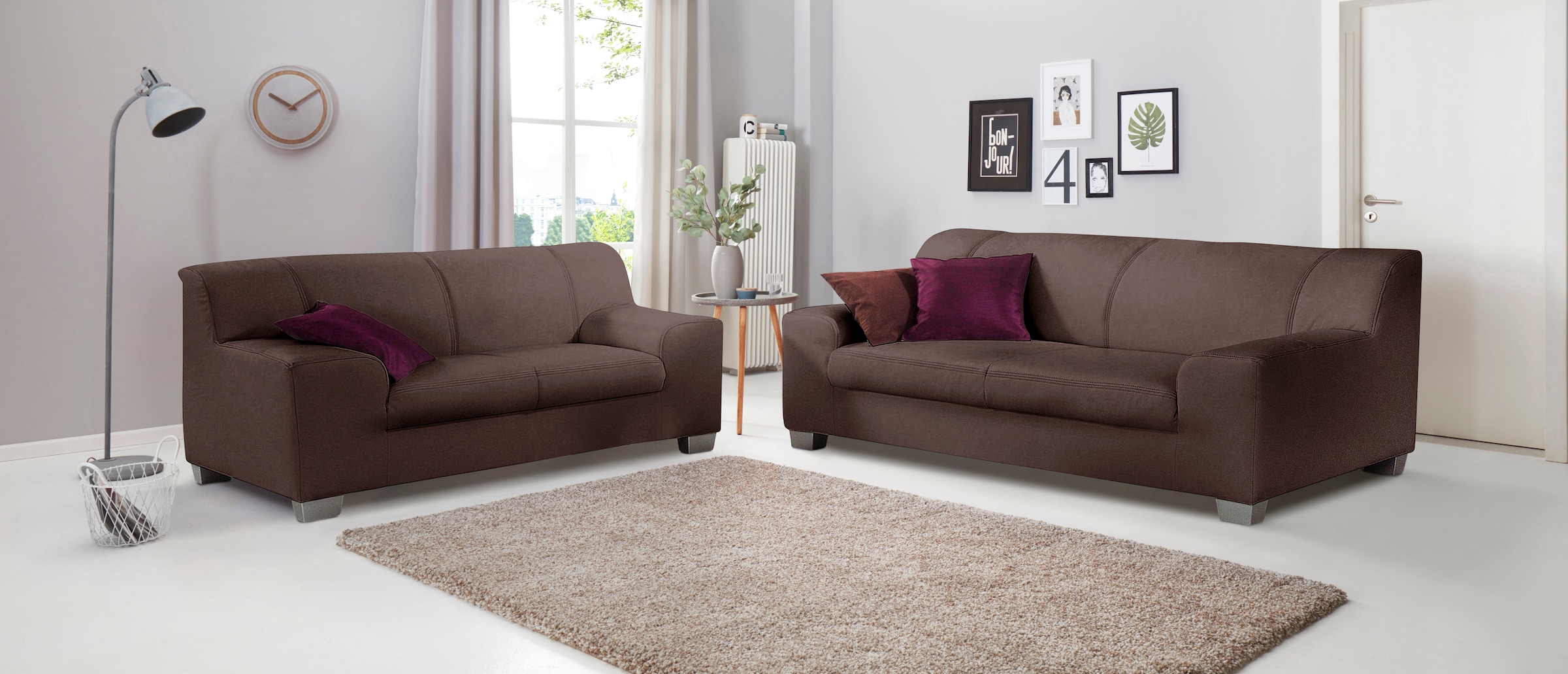 DOMO collection Polstergarnitur »Amando«, (Spar-Set), bestehend aus 2er- und 3er-Sofa