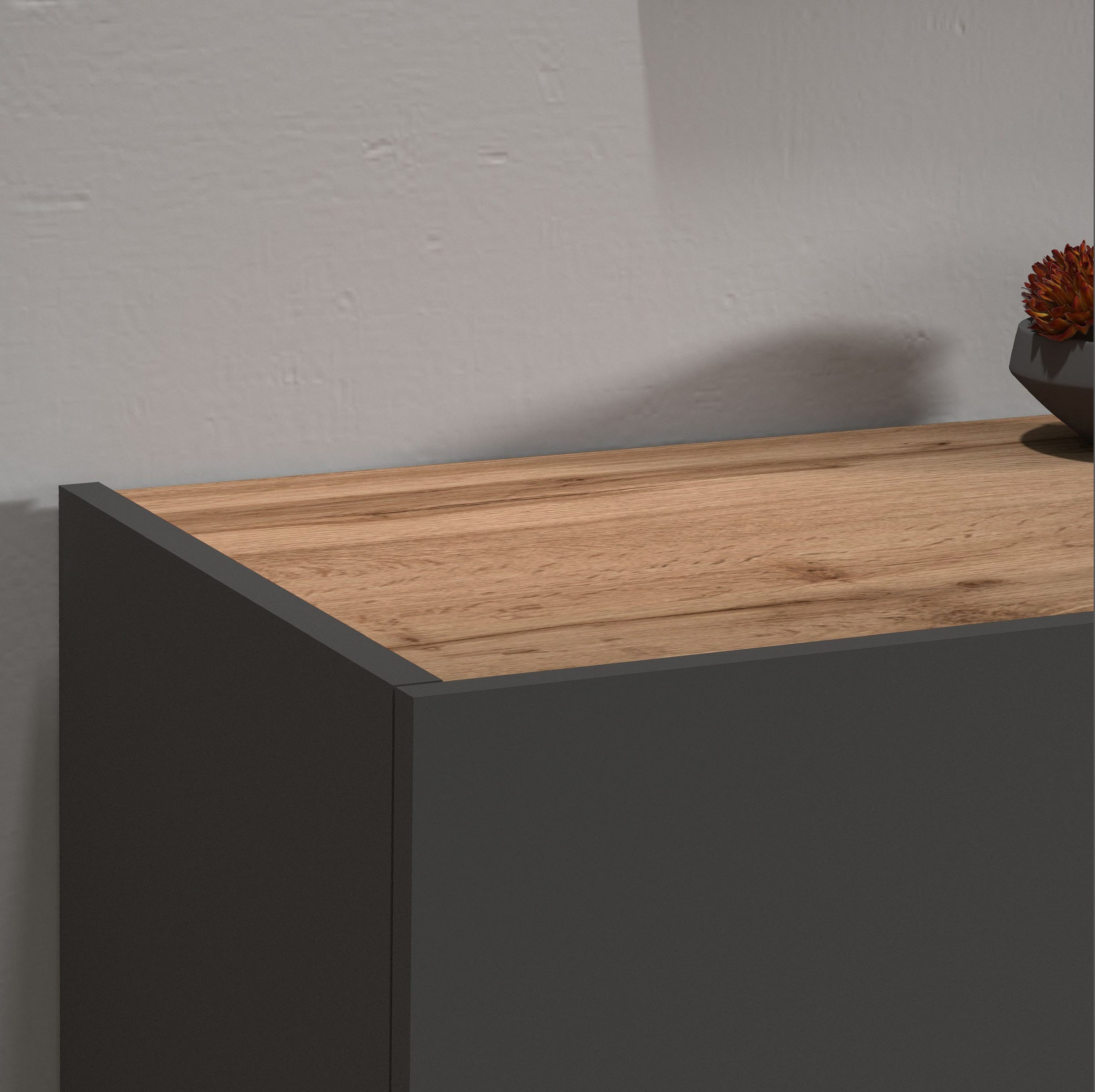 INOSIGN Lowboard »Garda,Lowboard,TV-Kommode,TV-Möbel,TV-Bank«, stehend und hängend mit 2 Klappen, 1 Einlegeboden, Breite 210 cm