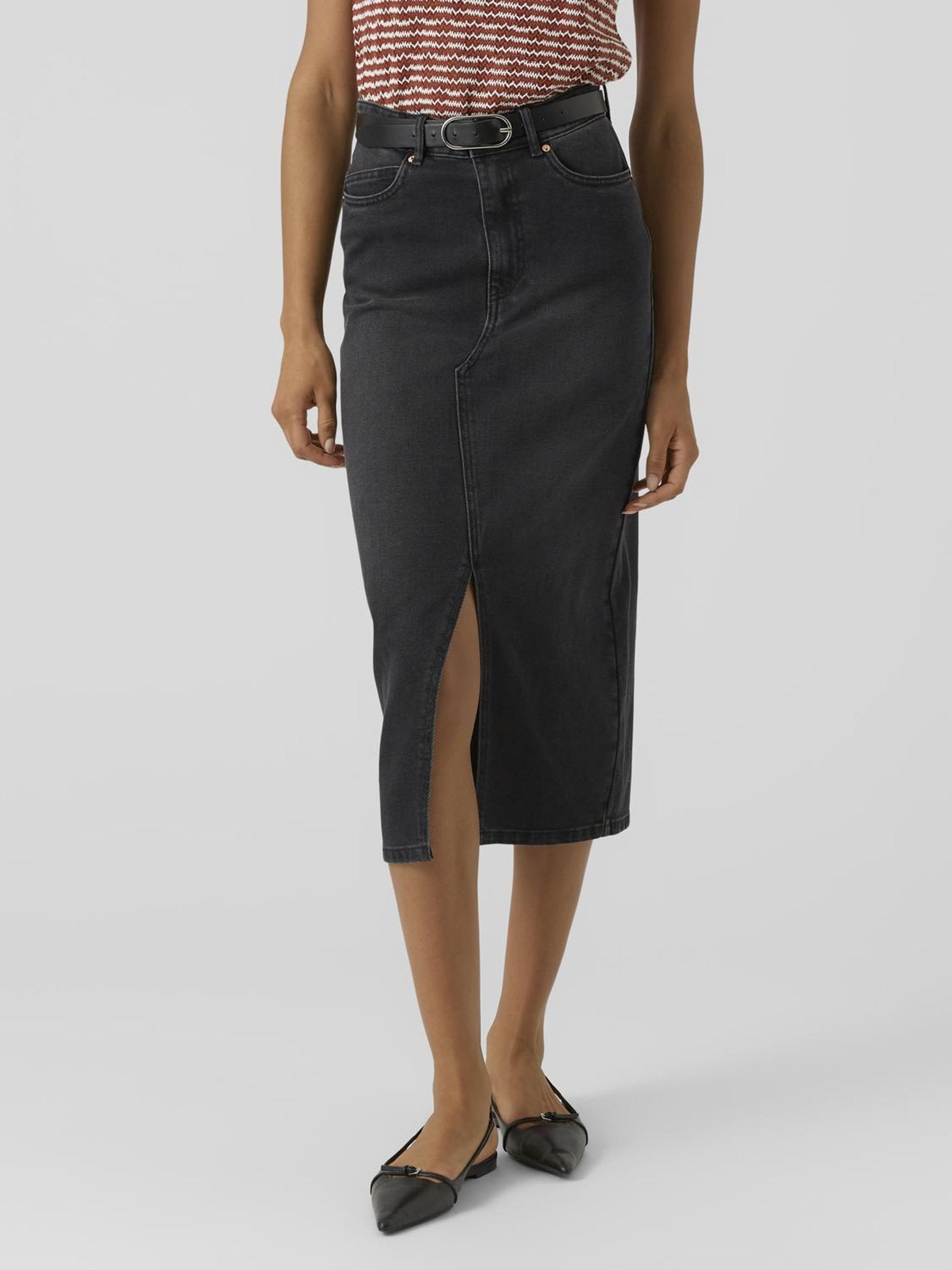 Vero Moda Maxirock »VMVERI HR CALF DENIM SKIRT GA NOOS«