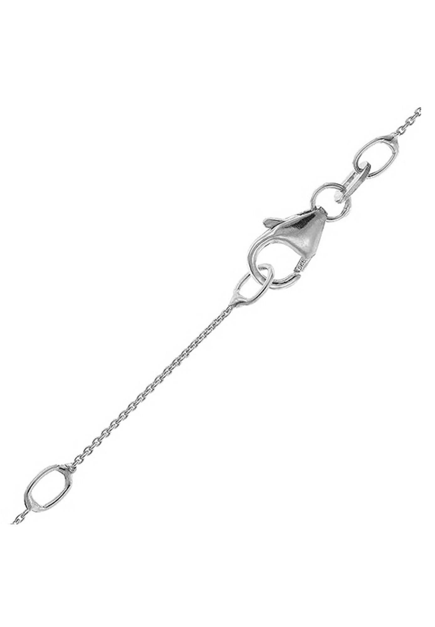 ONE ELEMENT Goldkette »0,26 ct Diamant Brillant Halskette Rundankerkette aus 585 Weißgold  45 cm Ø 1,7 mm«