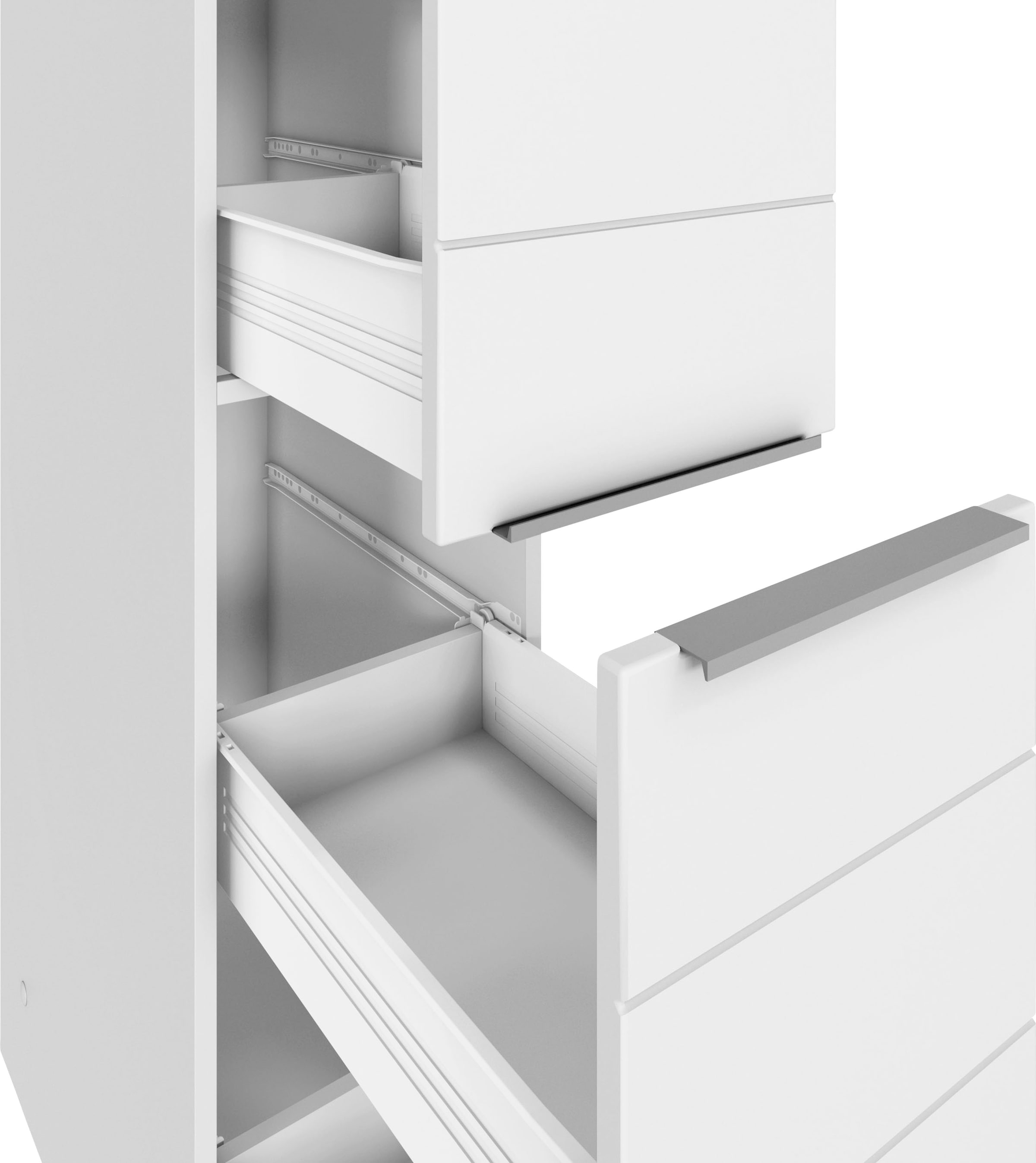 KOCHSTATION Apothekerschrank »KS-Luhe« 30 cm breit, hochwertige MDF-Fronten mit waagerechter Lisene