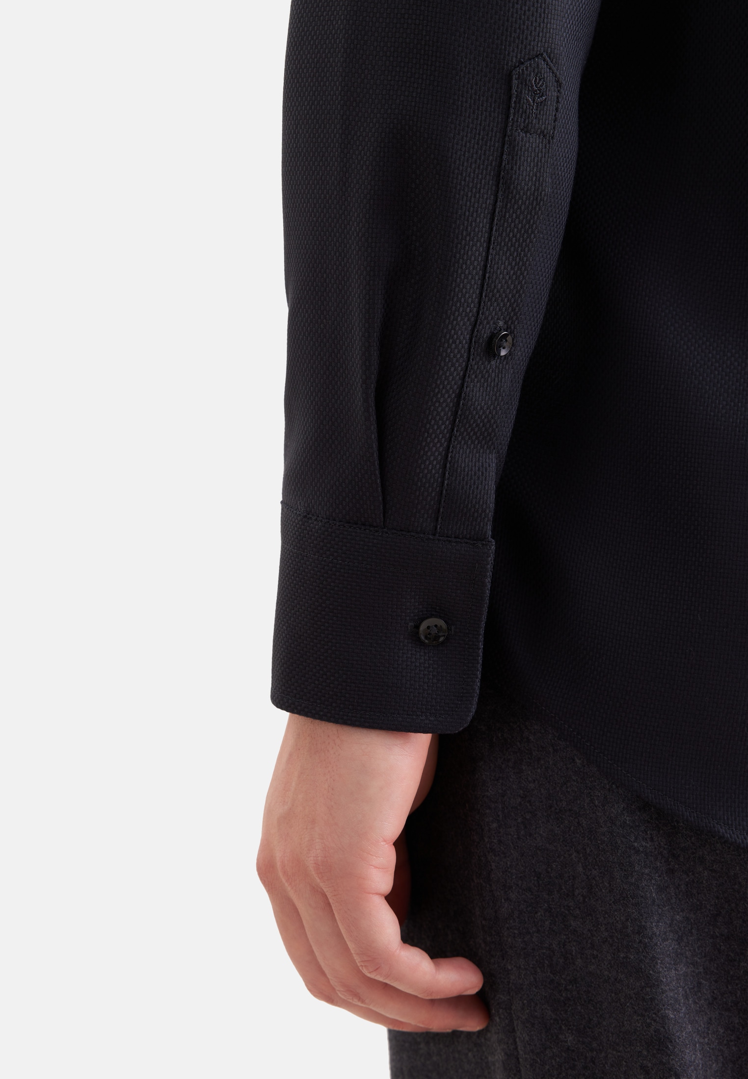 seidensticker Businesshemd »Schwarze Rose« Regular 1/1 Kentkragen Struktur