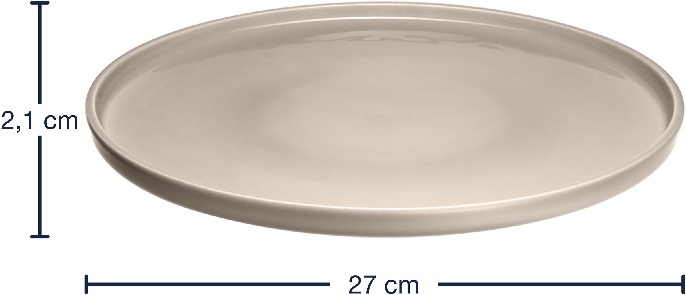 LEONARDO Teller-Set »Speiseteller ROMA, Keramikteller, ca. 27 cm, 6-teilig« Geschirr-Set, Service, spülmaschinengeeignet