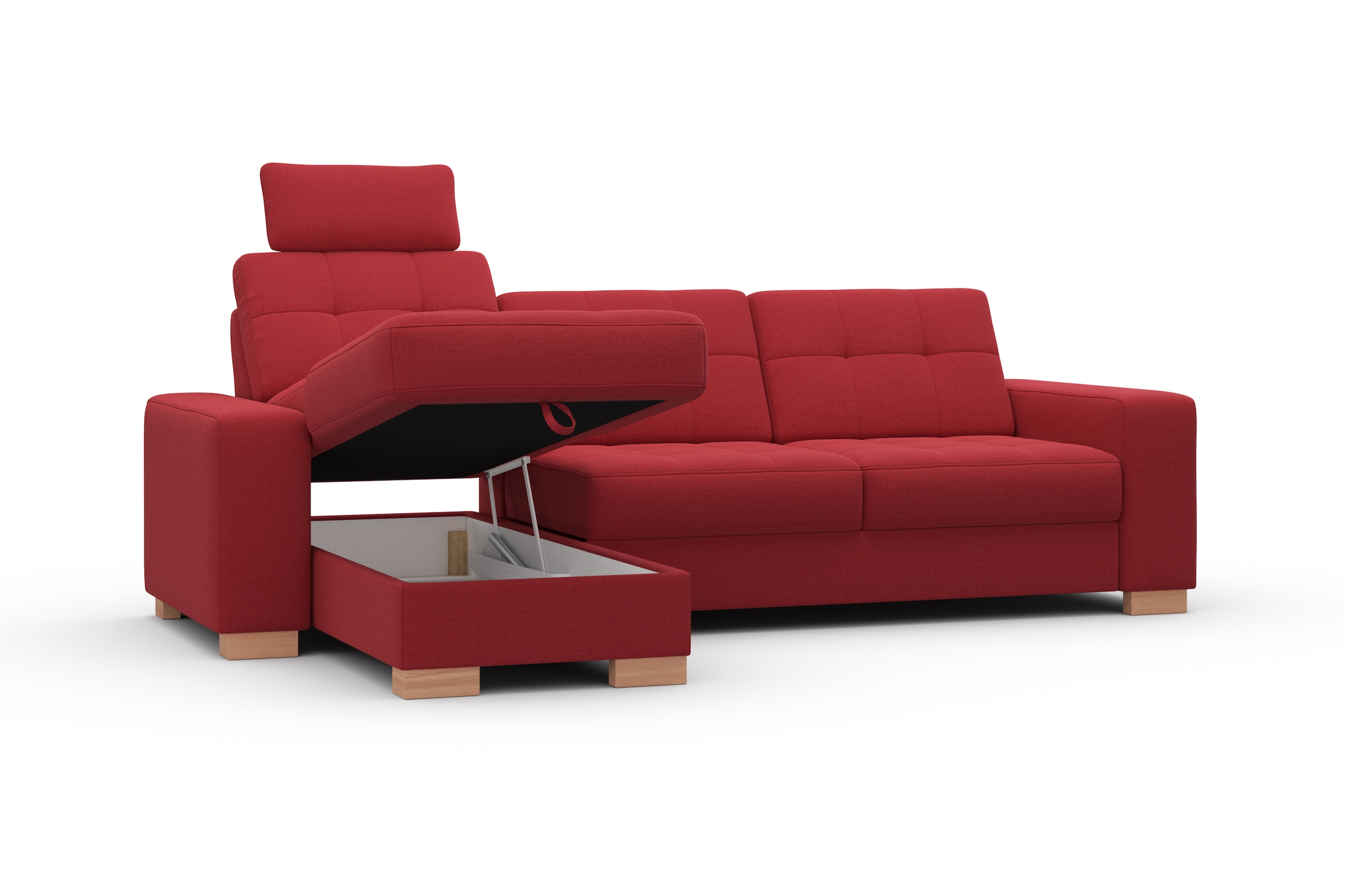 sit&more Ecksofa »Quincy L-Form«, wahlweise mit Bettfunktion und Bettkasten