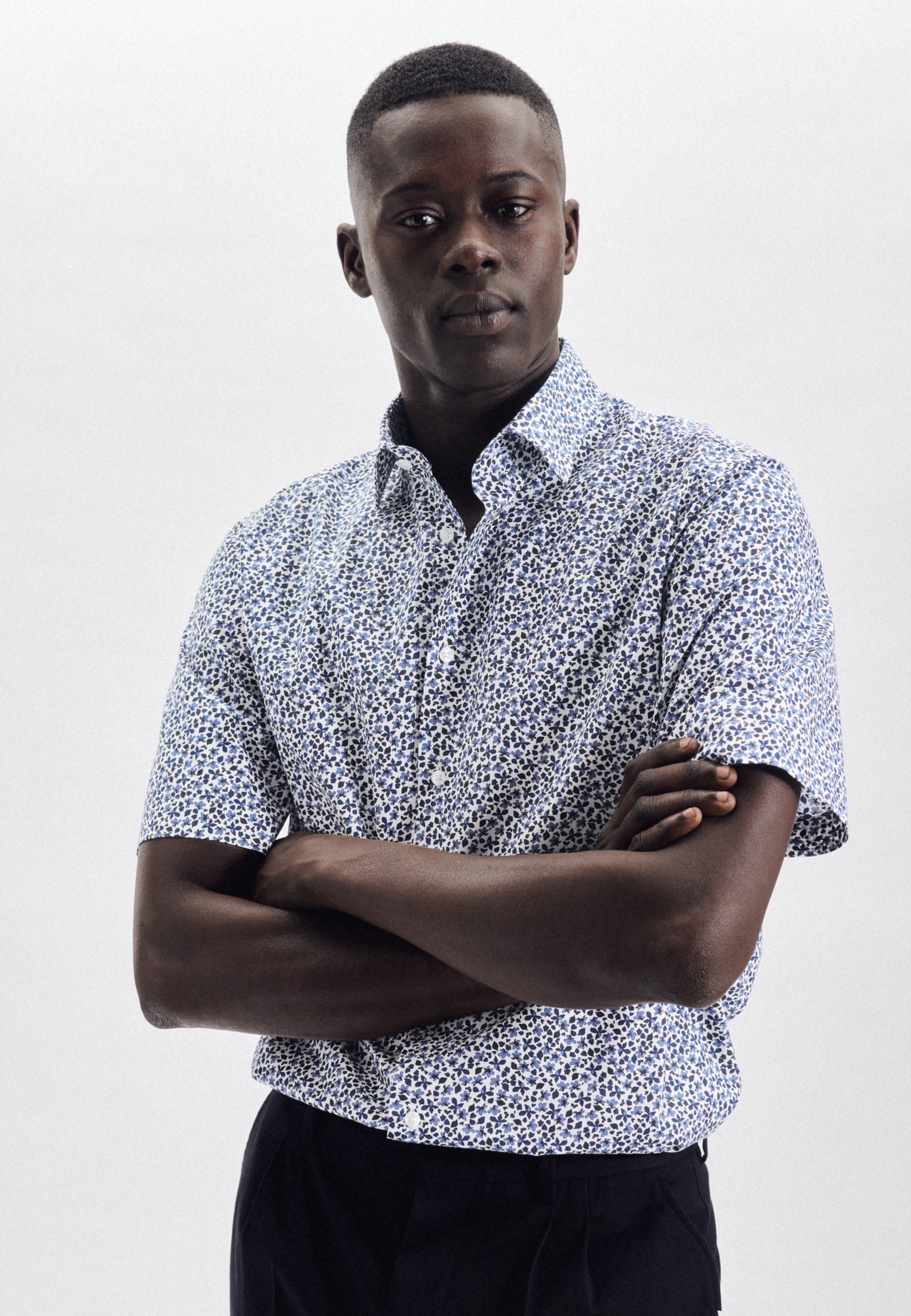 seidensticker Businesshemd »Regular« Regular 1/2 Kentkragen Druck