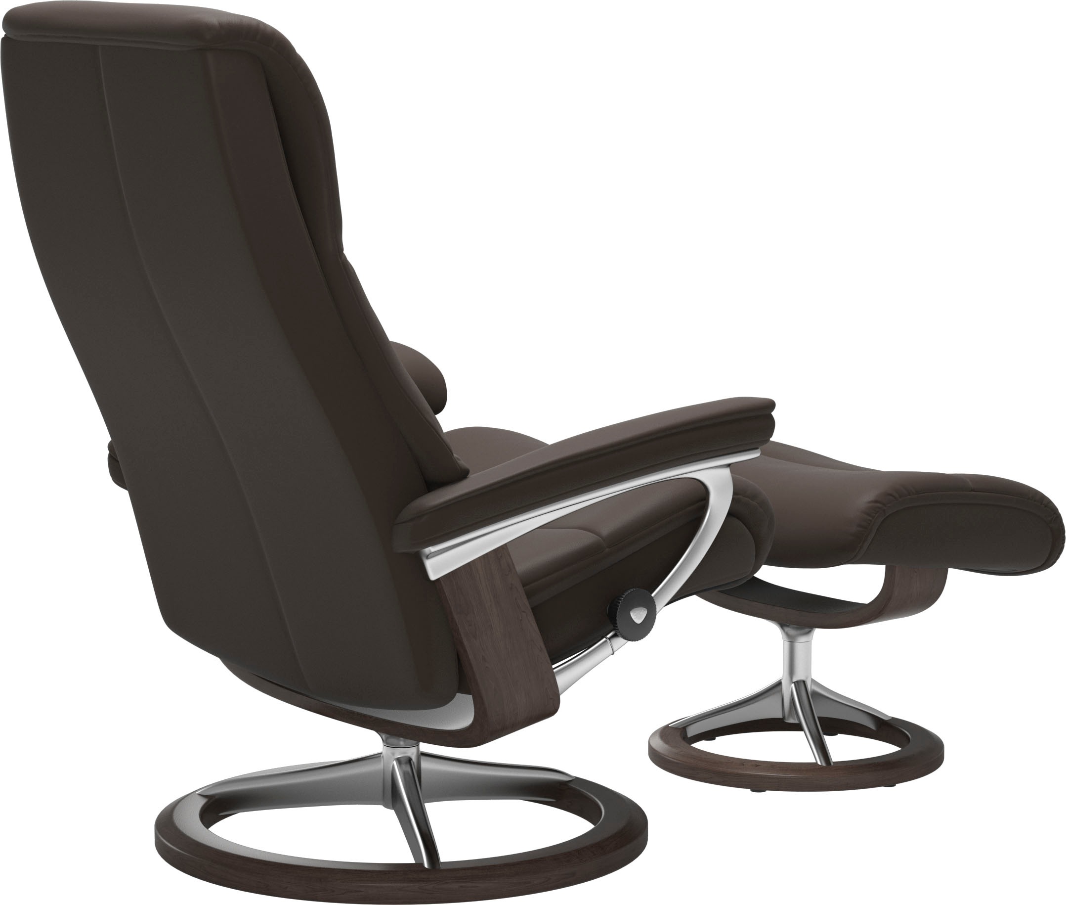 Stressless® Relaxsessel »View« Set, Relaxsessel mit Hocker,  mit Signature Base, Größe S,Gestell Wenge