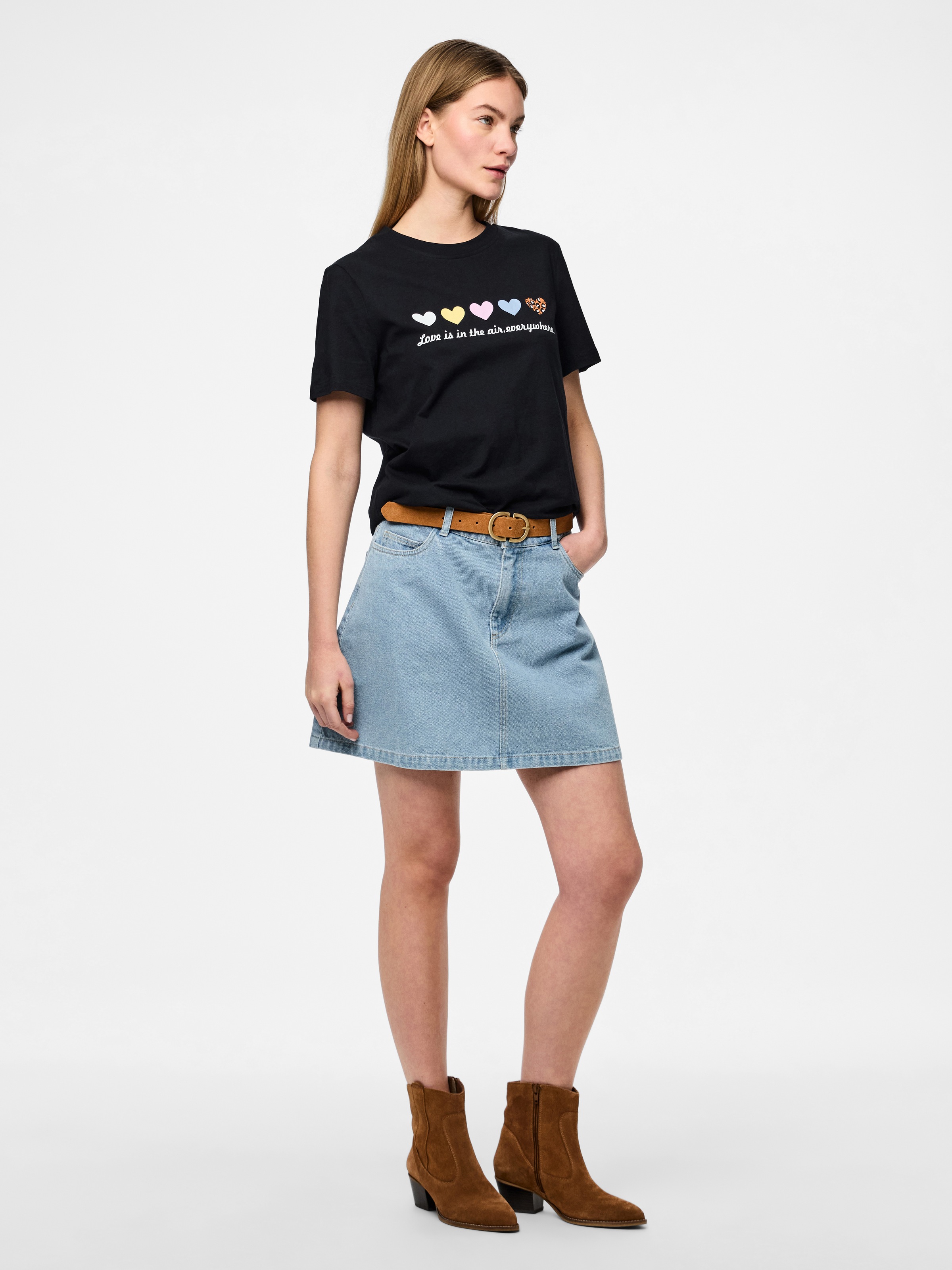 pieces Kurzarmshirt »PCMARIA SS O-NECK TEE BC MM JRS«
