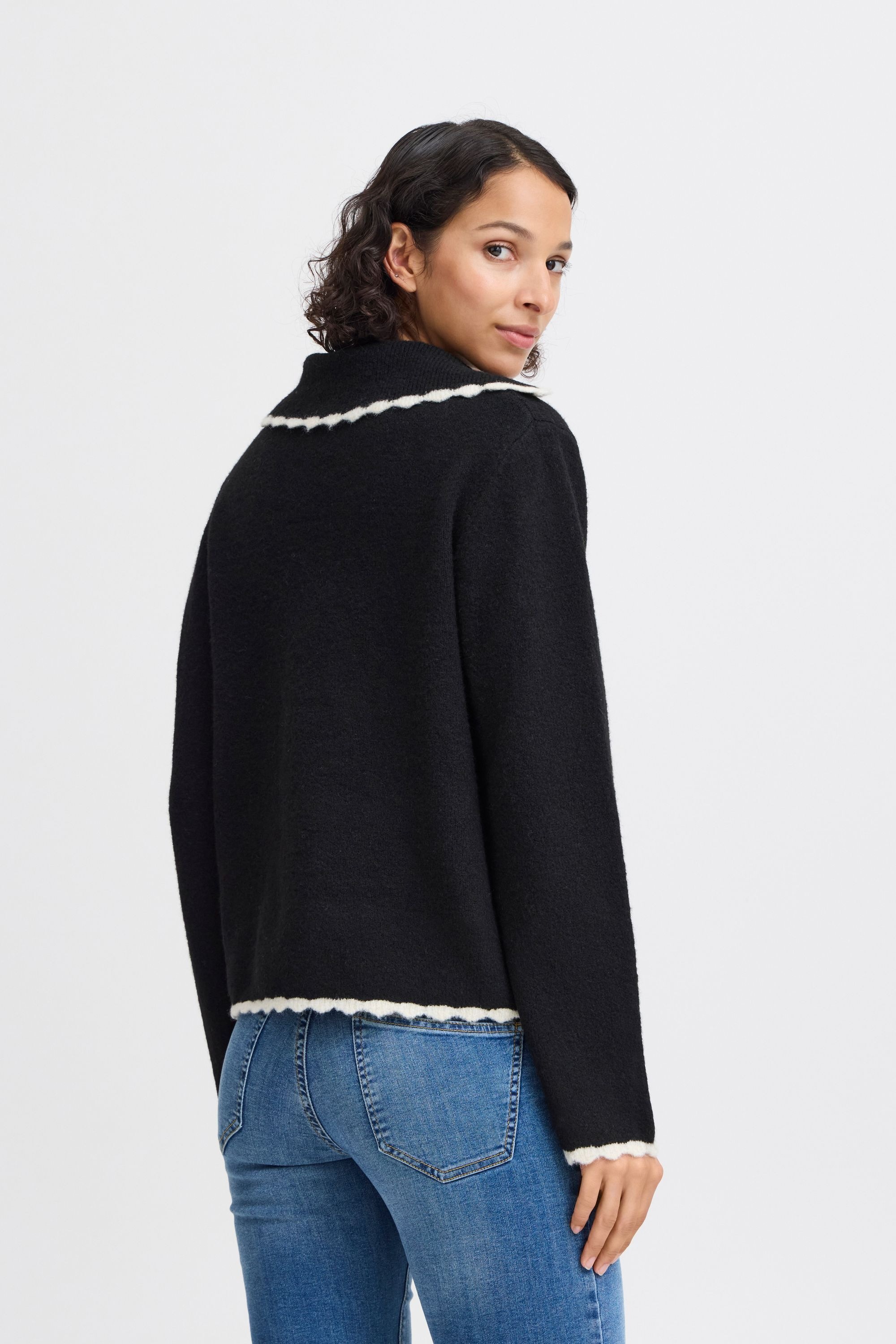 b.young Strickfleece-Pullover »Strickpullover BYNINNA W. COLLAR -«