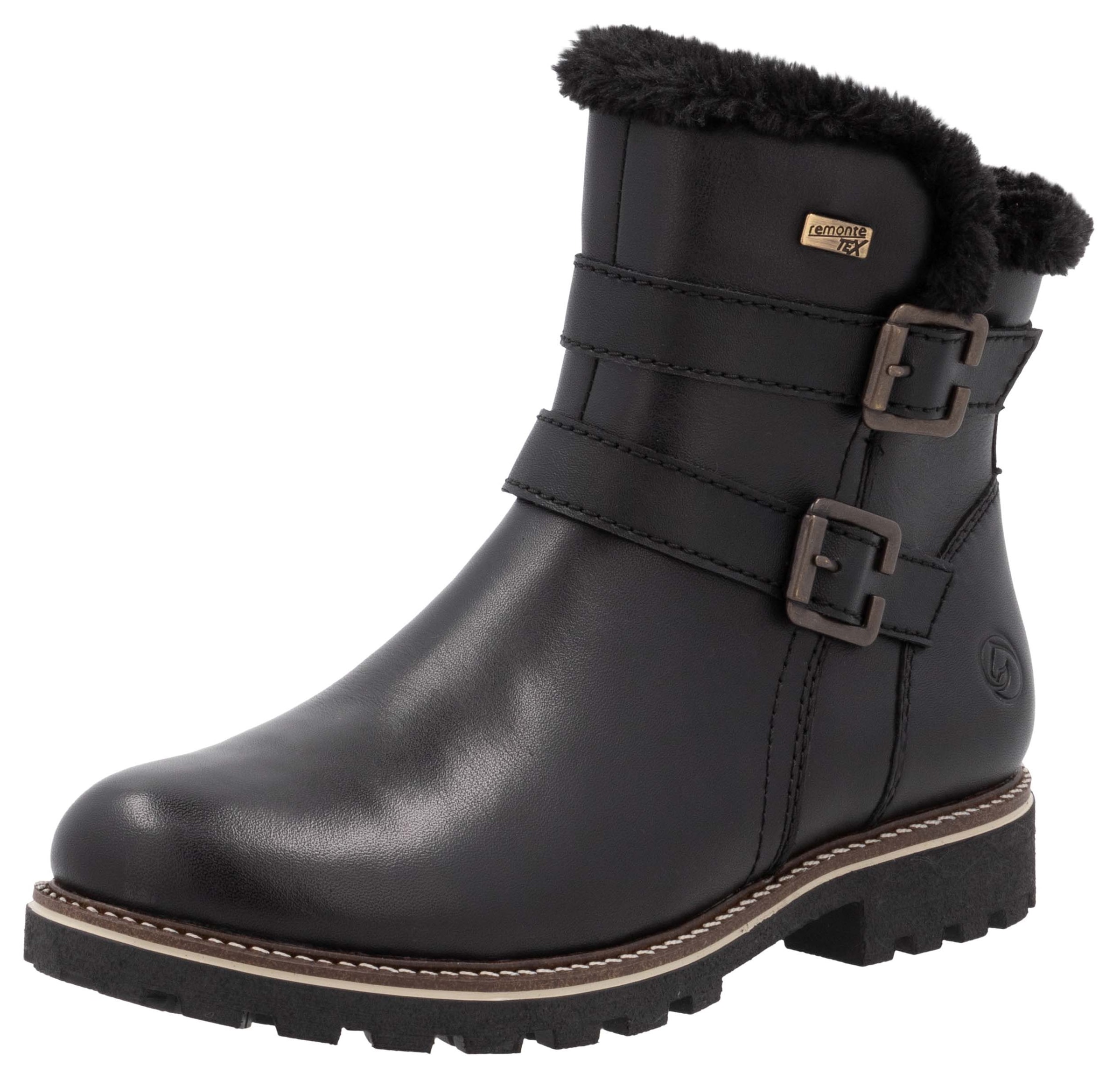Remonte Winterboots, Blockabsatz, Winterstiefelette, Outdorrschuh mit TEX-Membran