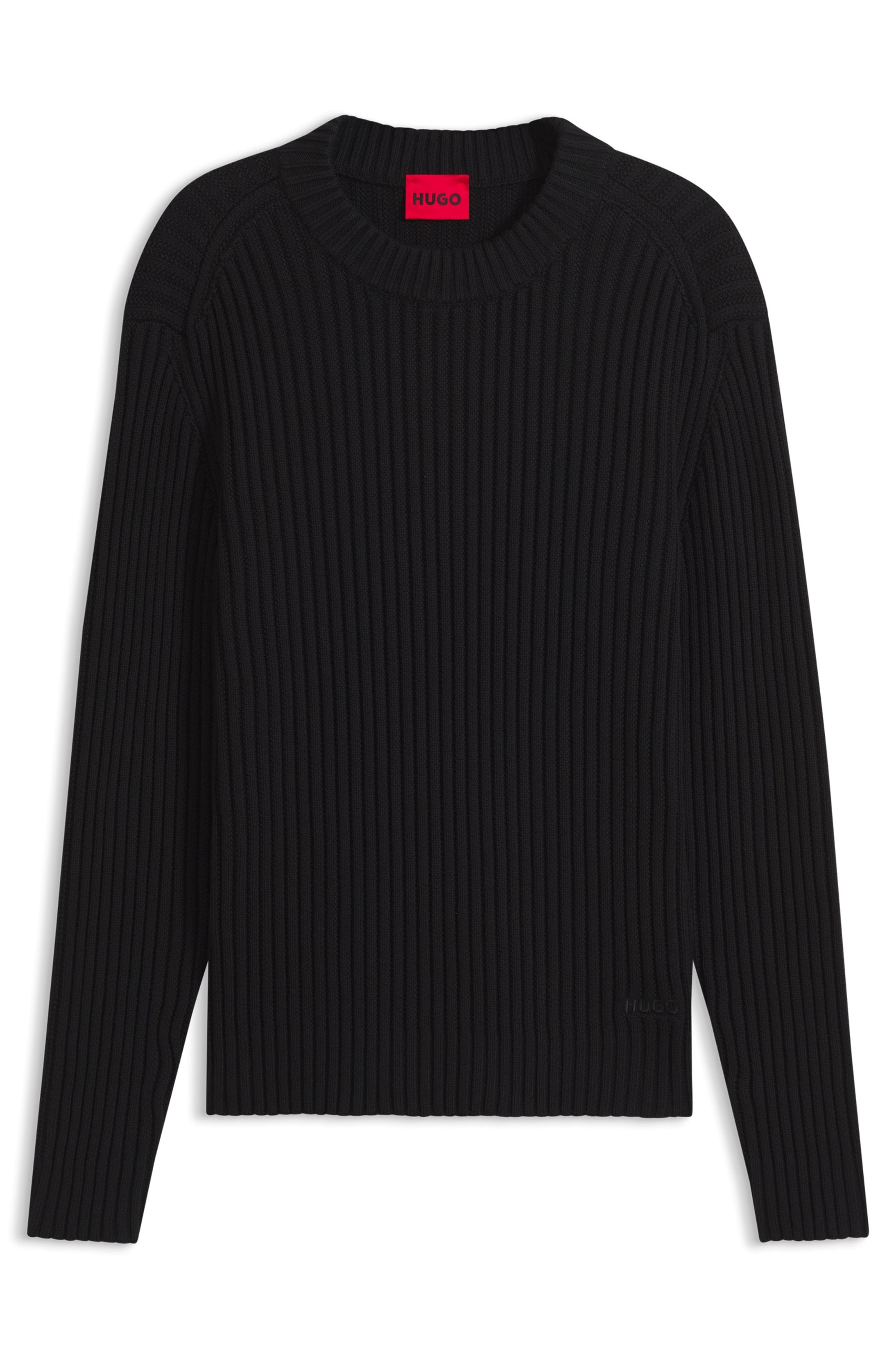 HUGO Strickpullover »Sribban« aus Baumwolle, Relaxed Fit