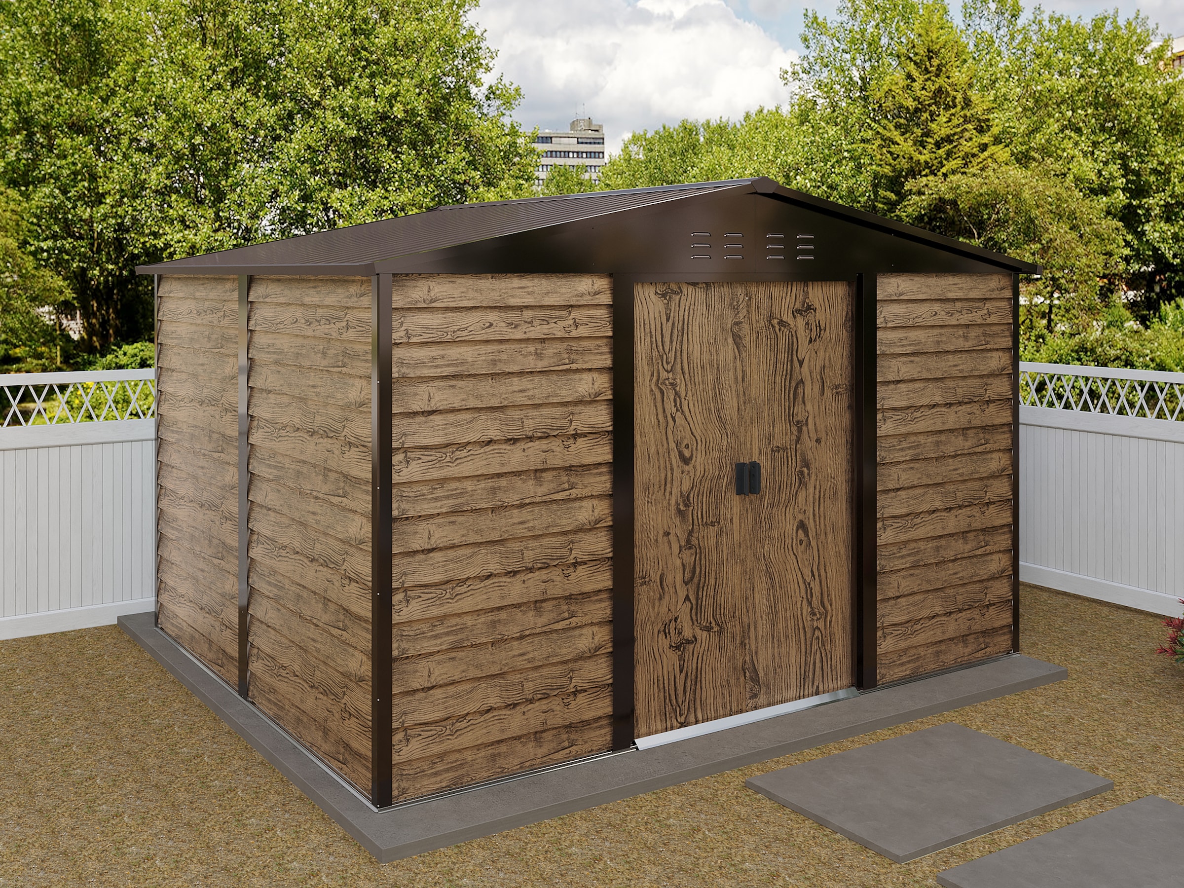 KONIFERA Gerätehaus »Metall« mit Fundamentrahmen