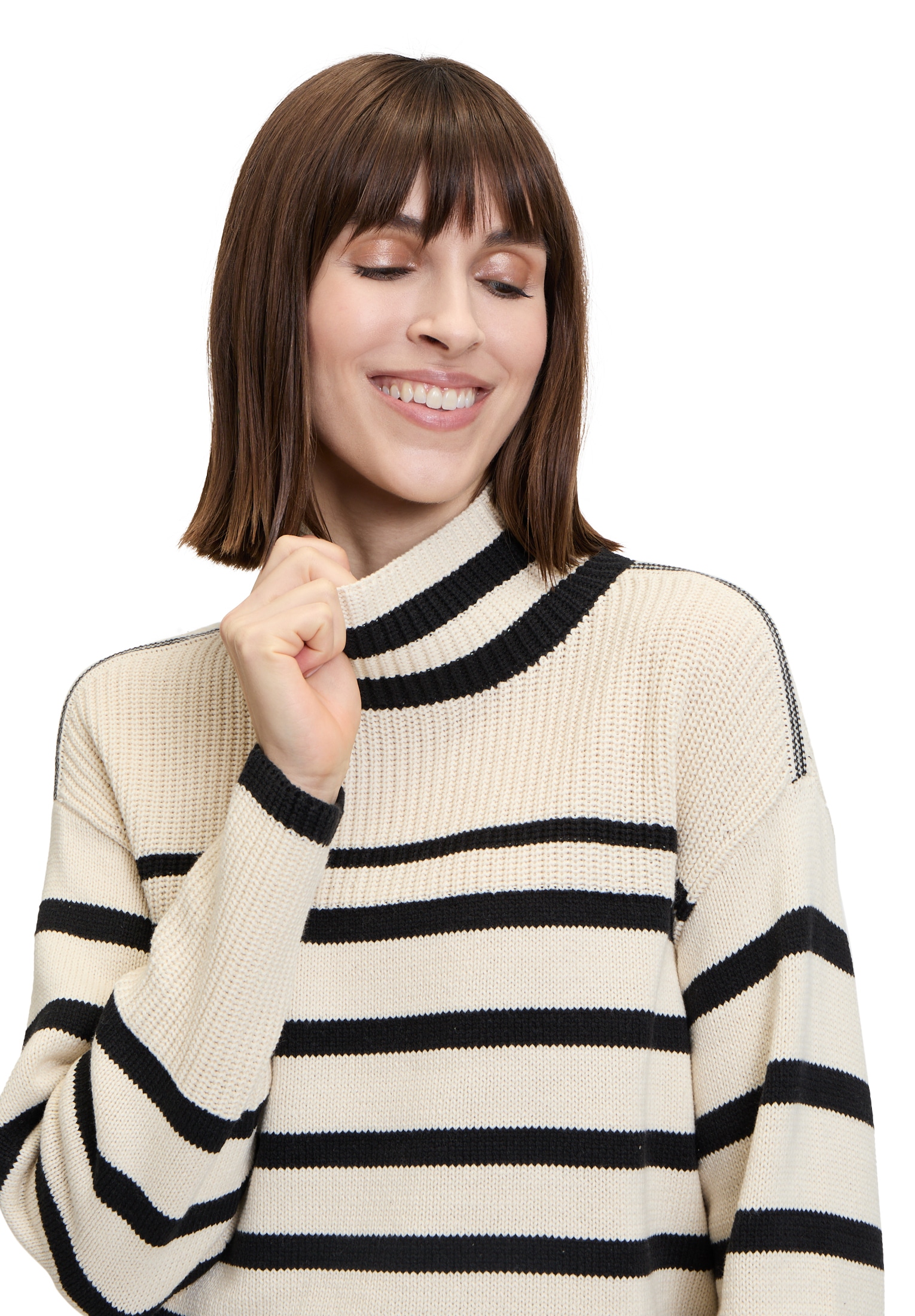 Betty Barclay Rundhalspullover »Grobstrick-Pullover mit Streifen«
