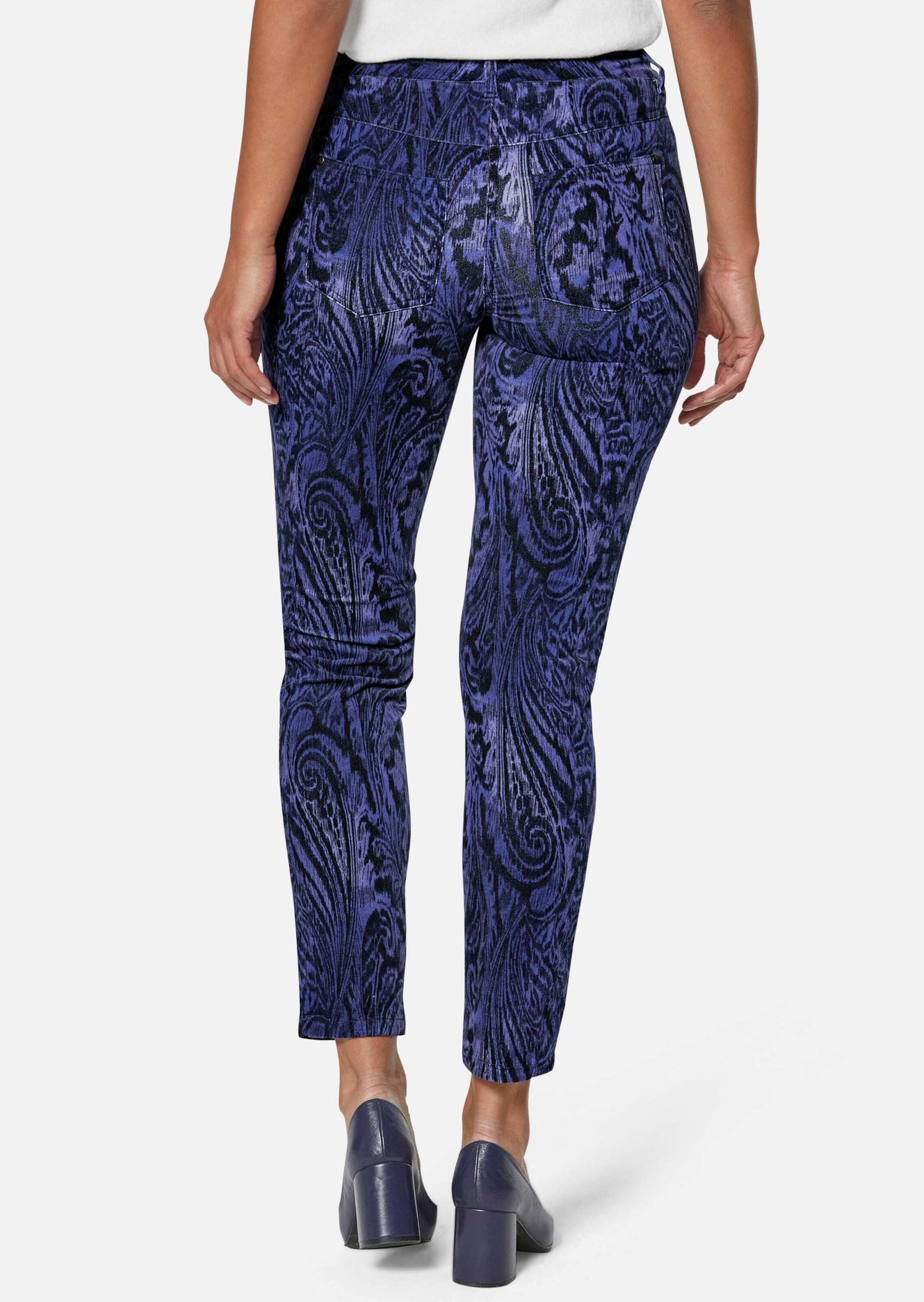 MADELEINE Stoffhose »Hose Paisley-Hose in samtiger Stretch-Qualität«