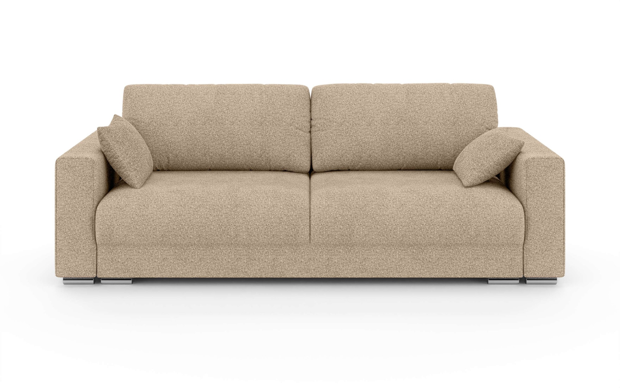 INOSIGN 3-Sitzer »Stevinson Schlafsofa mit Bettkasten, Maße B/H/T: 229/87/97 cm«, mit Wellenunterfederung, 2 Rückenkissen und 2 Zierkissen
