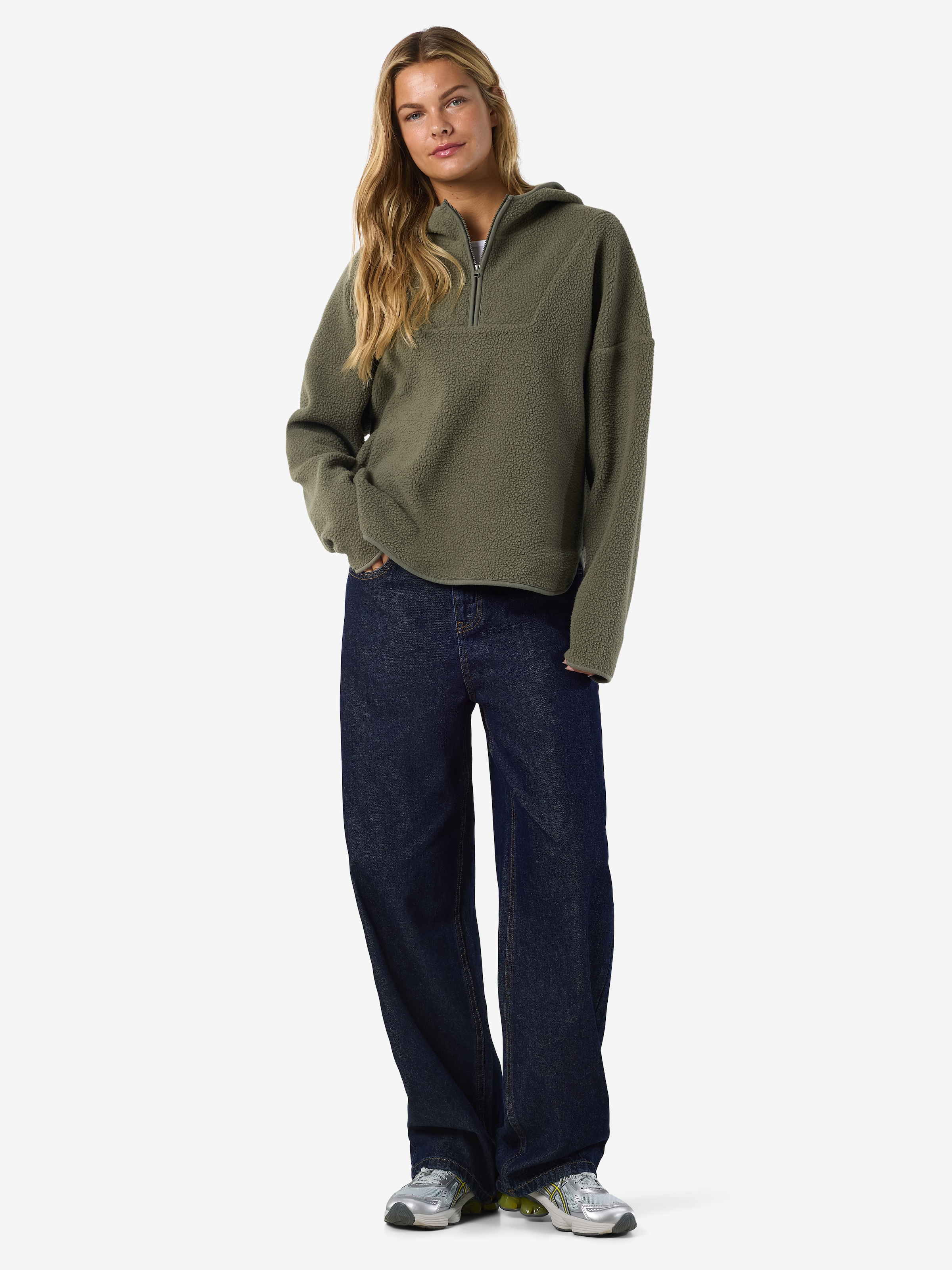 Noisy may Fleecepullover »NMCOZY L/S HALFWAY ZIP SWEATER JRS NOOS«
