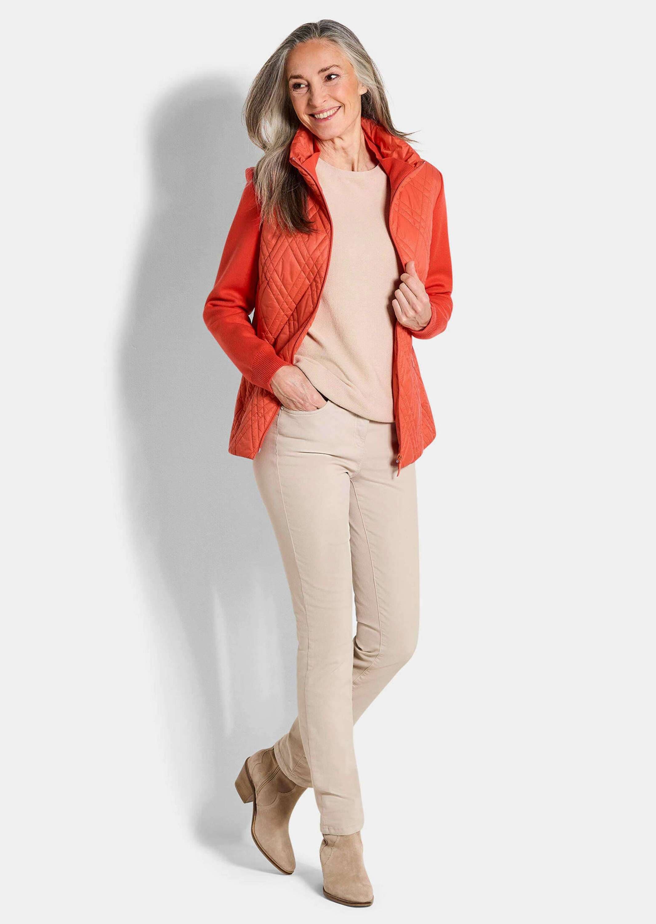 GOLDNER Kurzjacke »Lässige Jacke mit Strick und Stepp« Steppjacke mit Strickärmeln