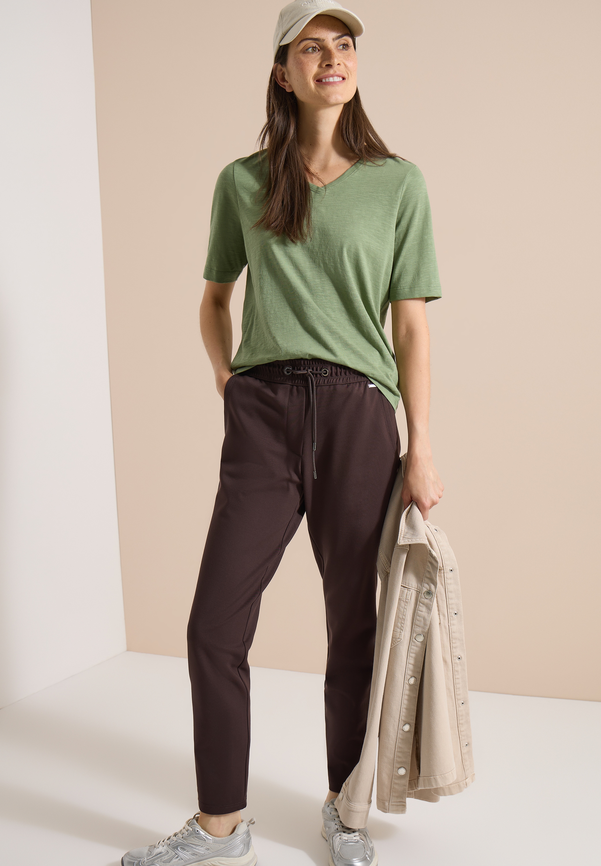 Cecil Stoffhose »Style Tracey«  mit elastischem Bund und Tunnelzug