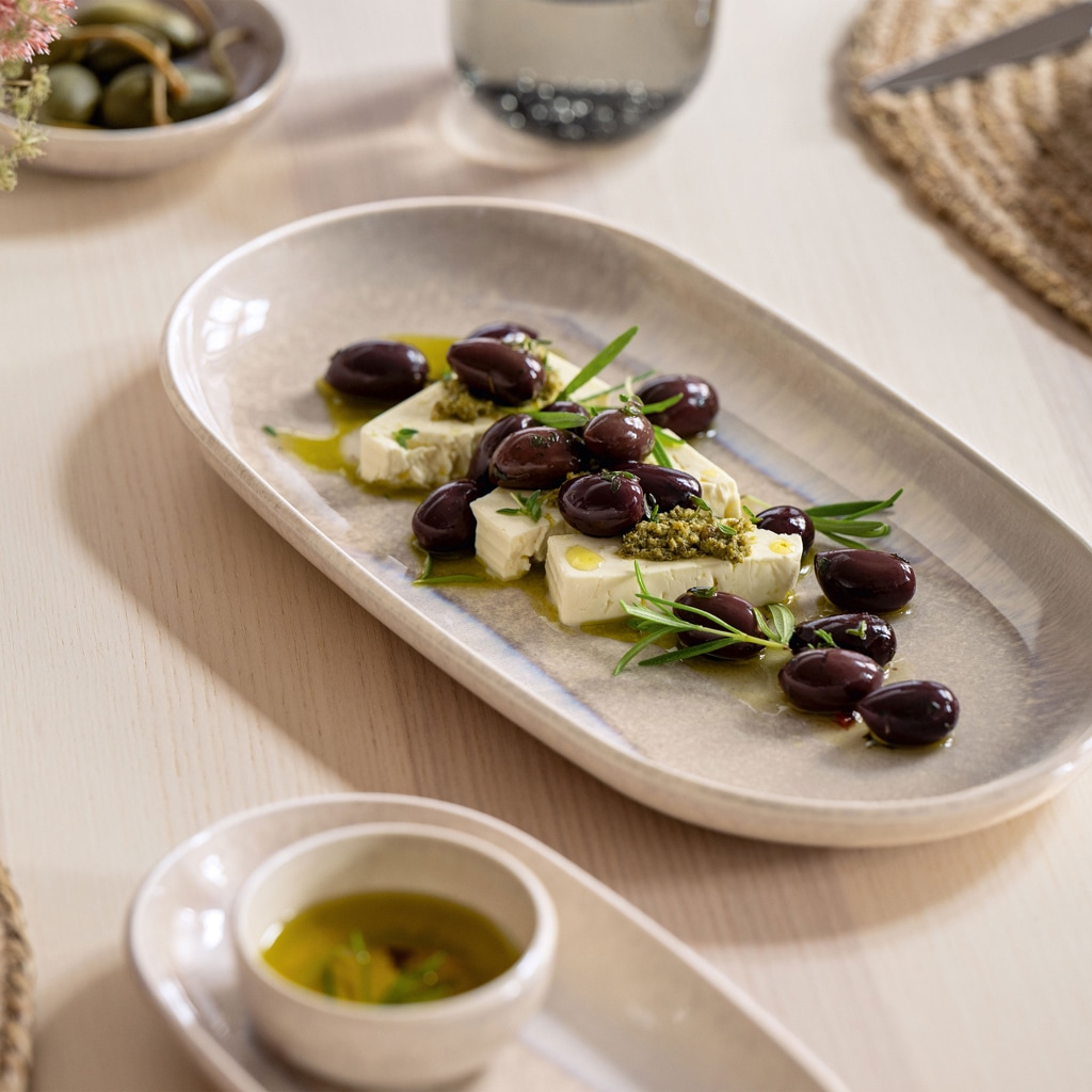like. by Villeroy & Boch Servierplatte »Servierplatten-Set Perlemor Sand 2er Set beige« Spülmaschinengeeignet, Mikrowellengeeignet