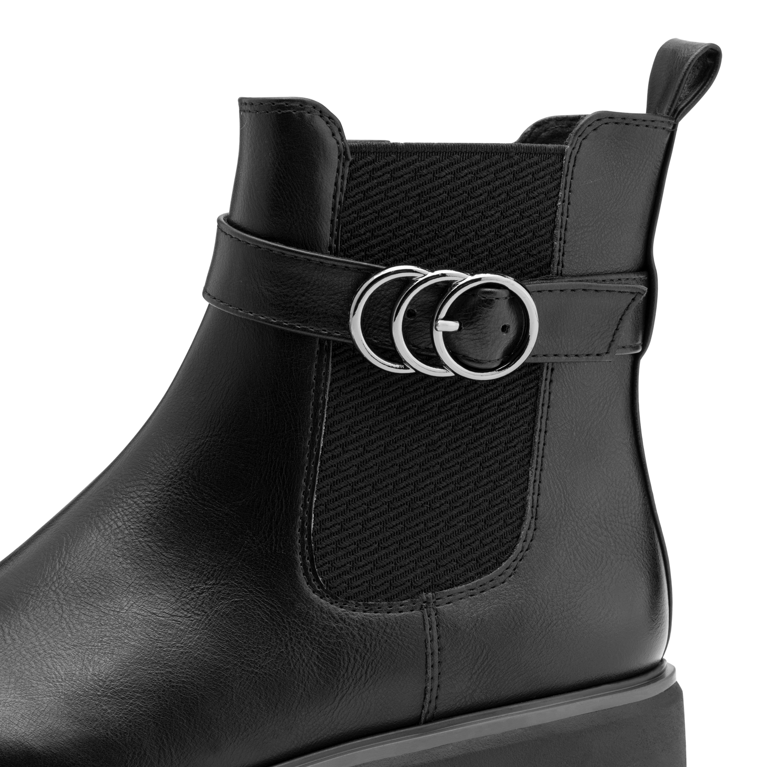 MARCO TOZZI Chelseaboots, Blockabsatz, Stiefelette mit hübscher Zierschnalle