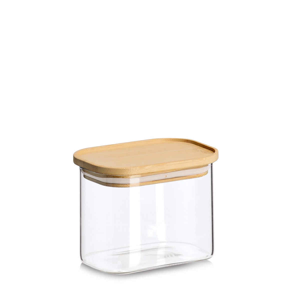 Zeller Present Vorratsglas »Vorratsglas-Set mit Bambusdeckel, 3tlg.« 12,8x9x10 (600 ml), 12,8x9x14,2 (1.000 ml), 12,8x9x18,8 (1.300 ml) cm