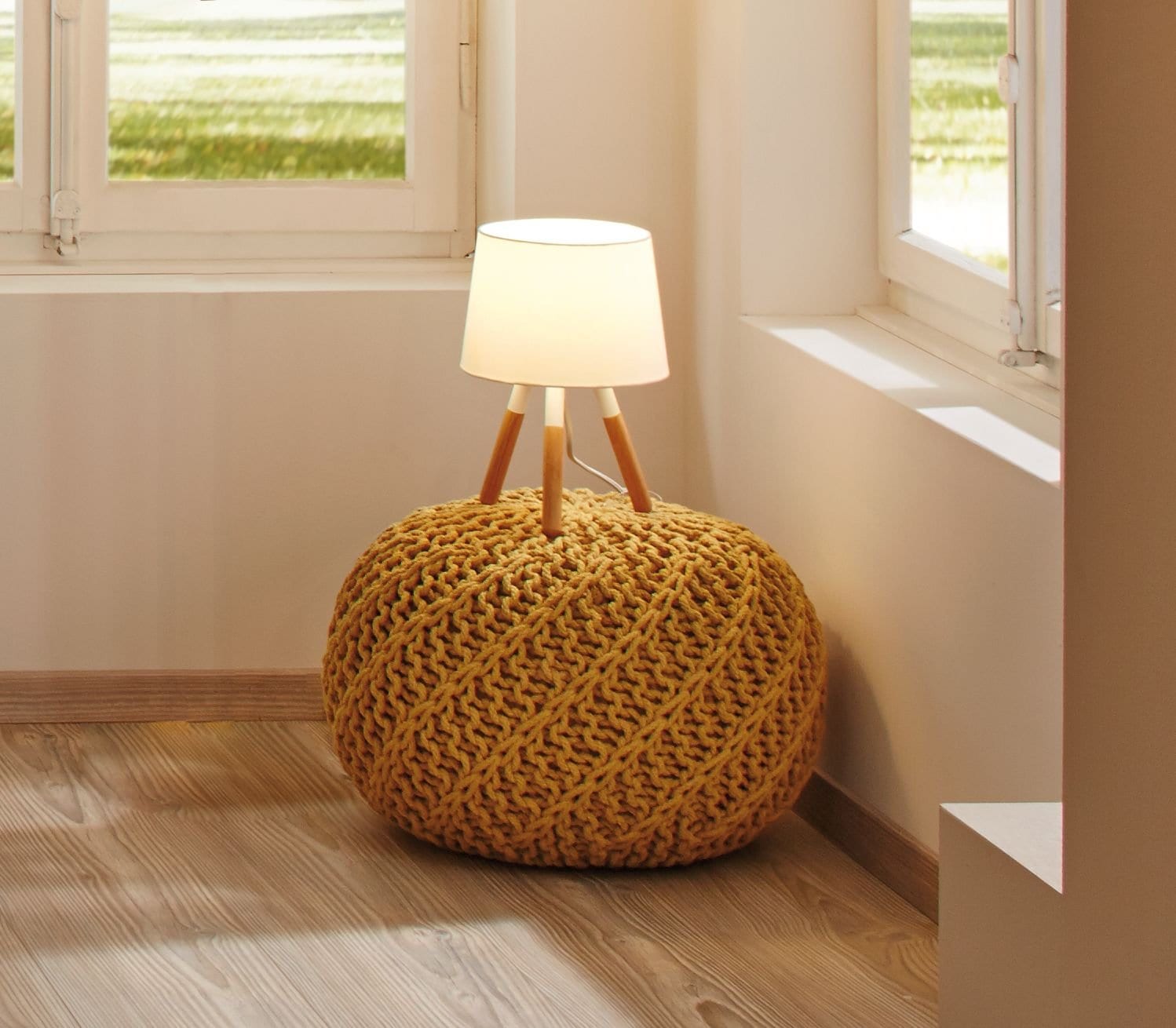 Paulmann Tischleuchte »Neordic Berit max.1x20W E27 Weiß/Holz 230V Stoff/Metall«, 1 flammig, Leuchtmittel E27 | ohne Leuchtmittel