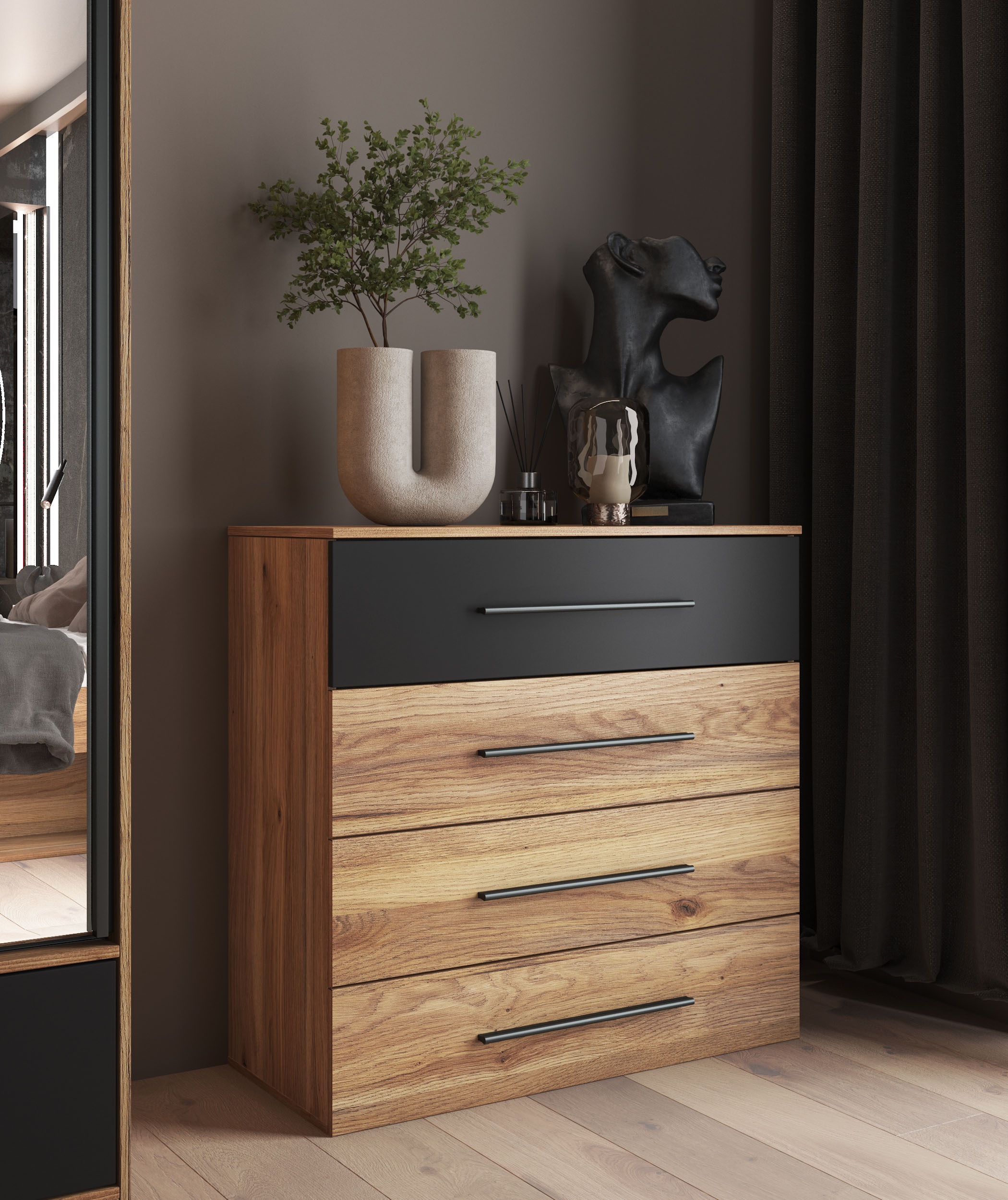 INOSIGN Kommode »Faweza,Breite 91 cm, Schubladenkommode, Sideboard mit Schublden«, Mehrzweckschrank viel Stauraum
