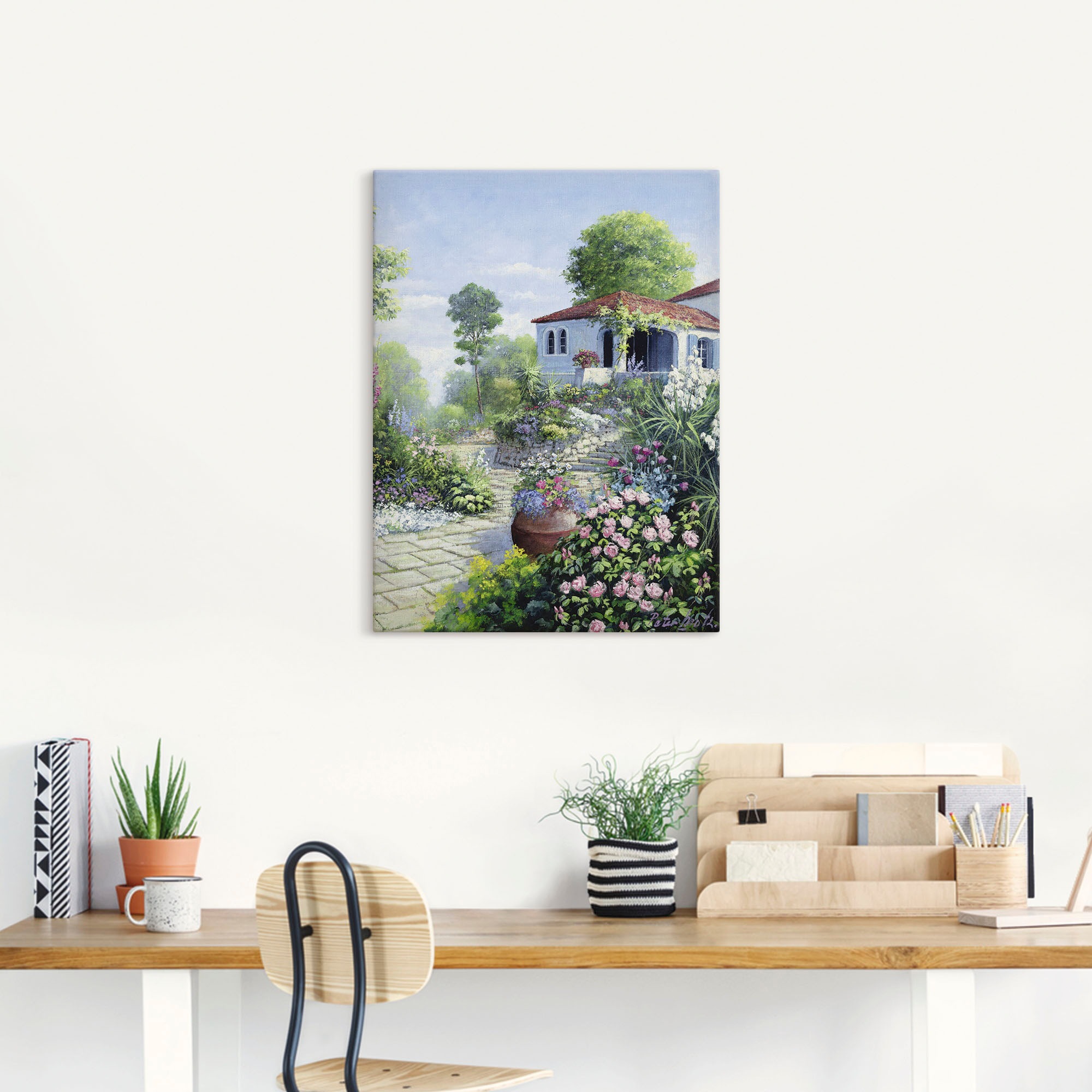 Artland Wandbild »Italienischer Garten I«, Garten, (1 St.), als Leinwandbild, Wandaufkleber in verschied. Größen