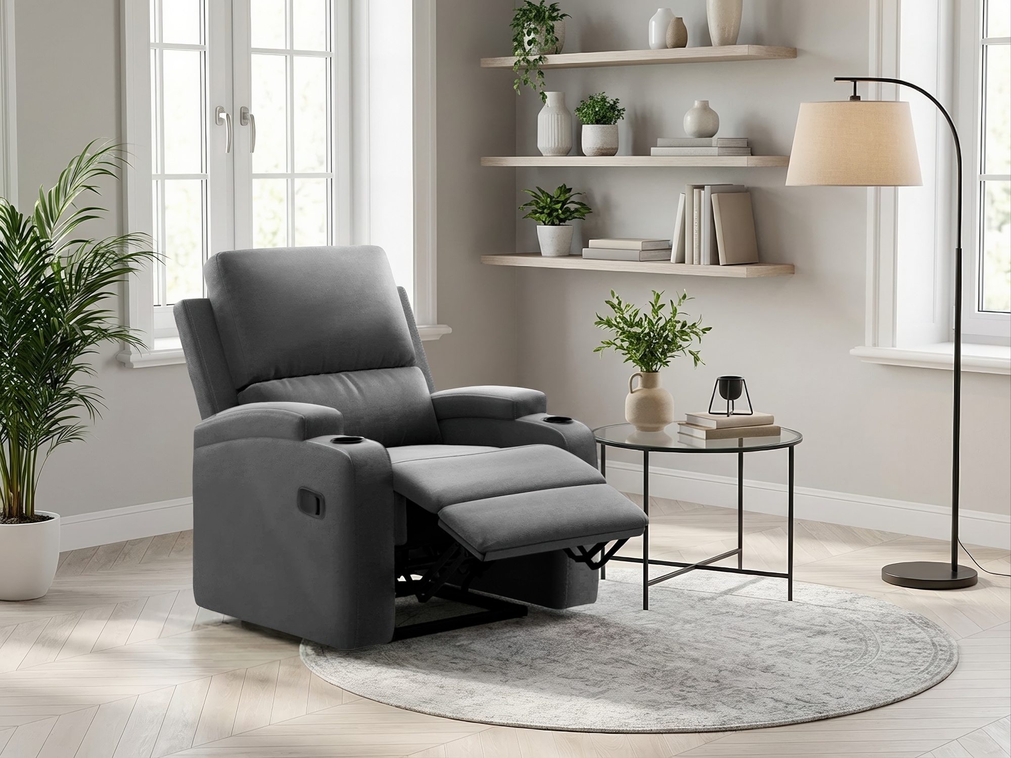 OTTO home Relaxsessel »Napori« TV-Sessel, Kinosessel mit Relaxfunktion in 2 Sitzen, Getränkehalter