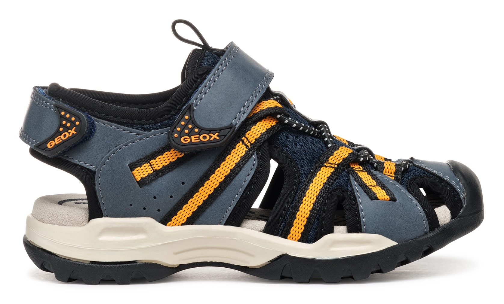Geox Sandale »J BOREALIS BOY«, Trekking Sandale, Klettschuh mit zusätzlichem Fersen-Klettverschluss